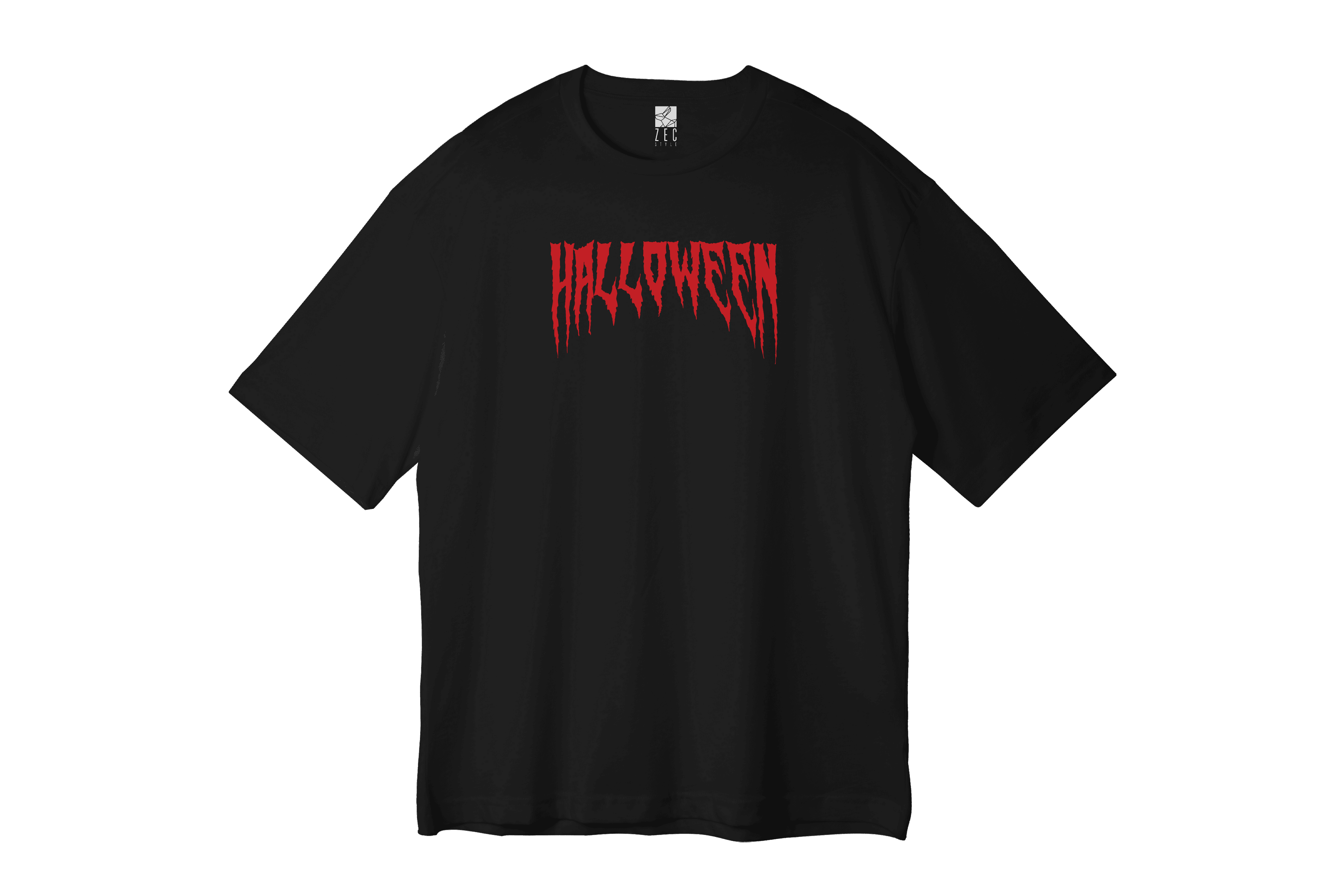 Siyah Oversize Unisex T-shirt Halloween - RIP