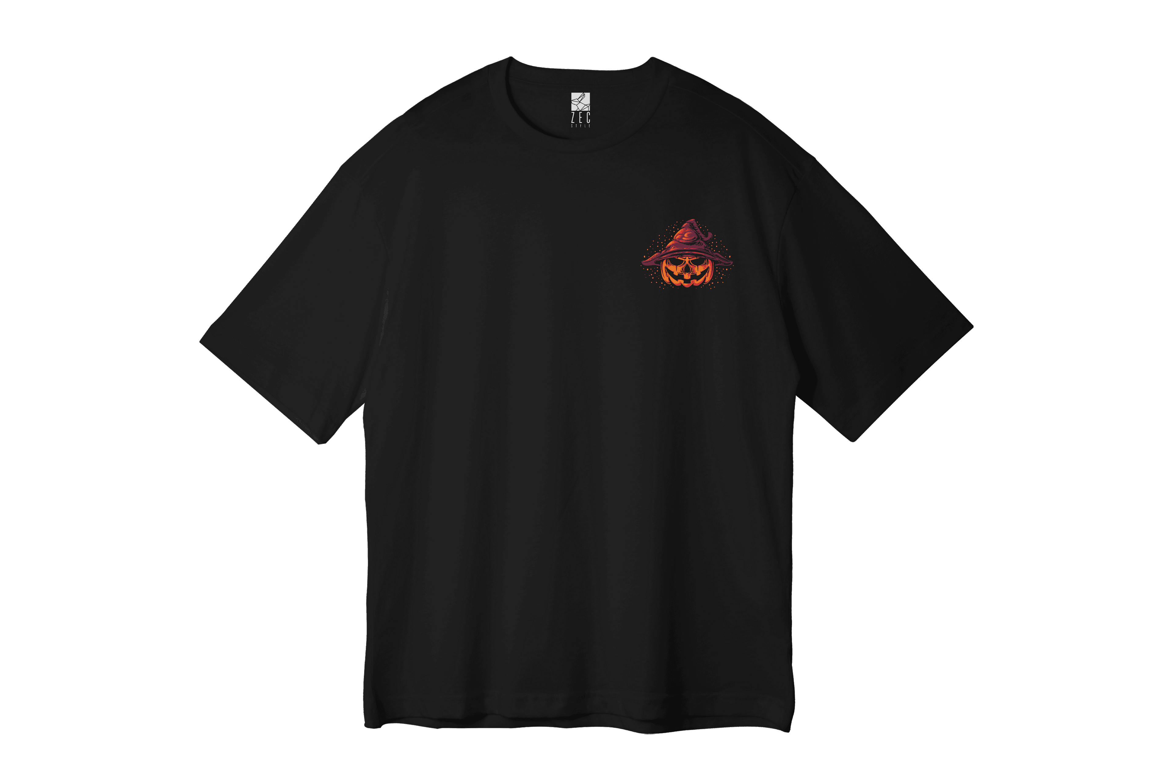 Siyah Oversize Unisex T-shirt Halloween