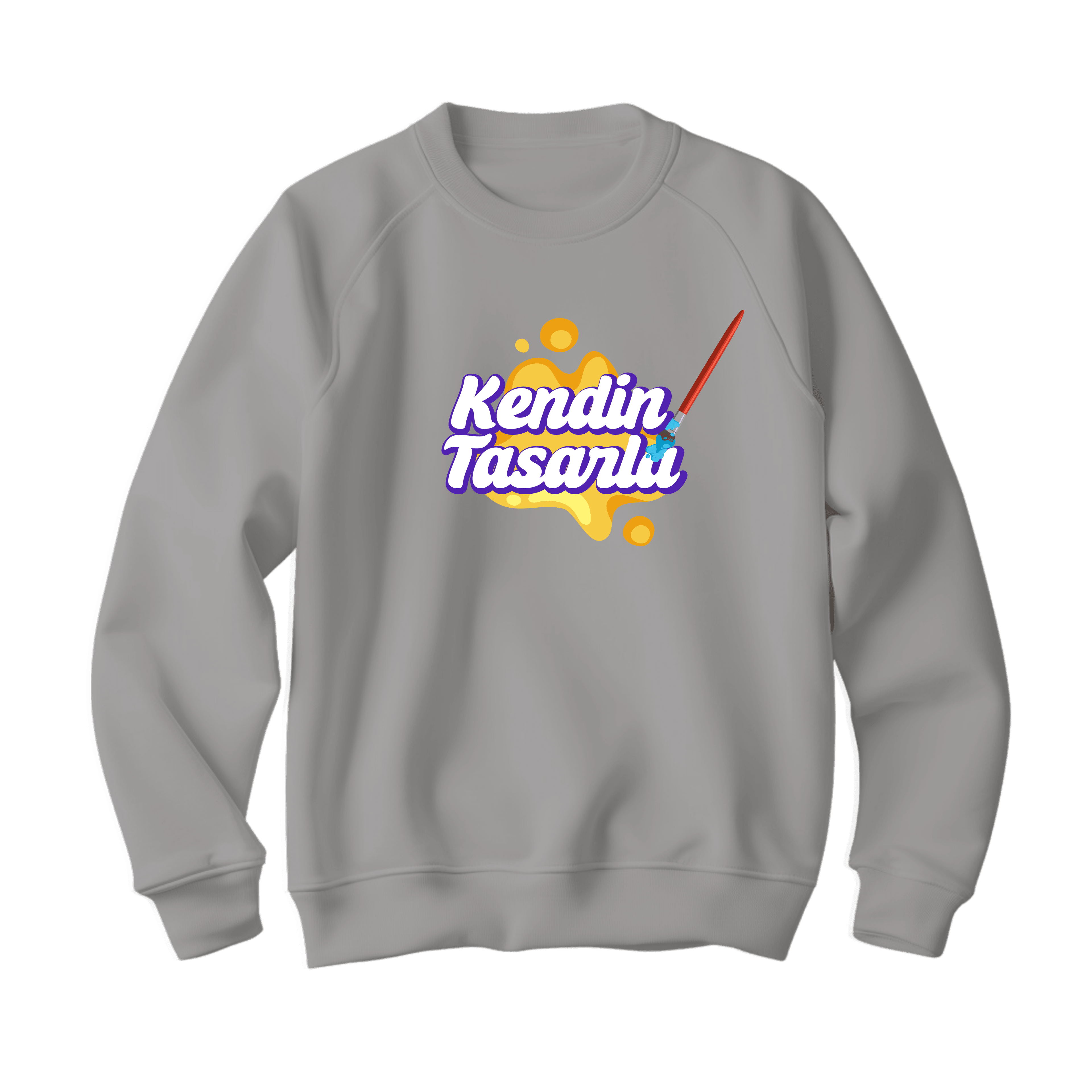 Kadın Basic Sweatshirt Gri Tarzını Yarat 🎨🖌️