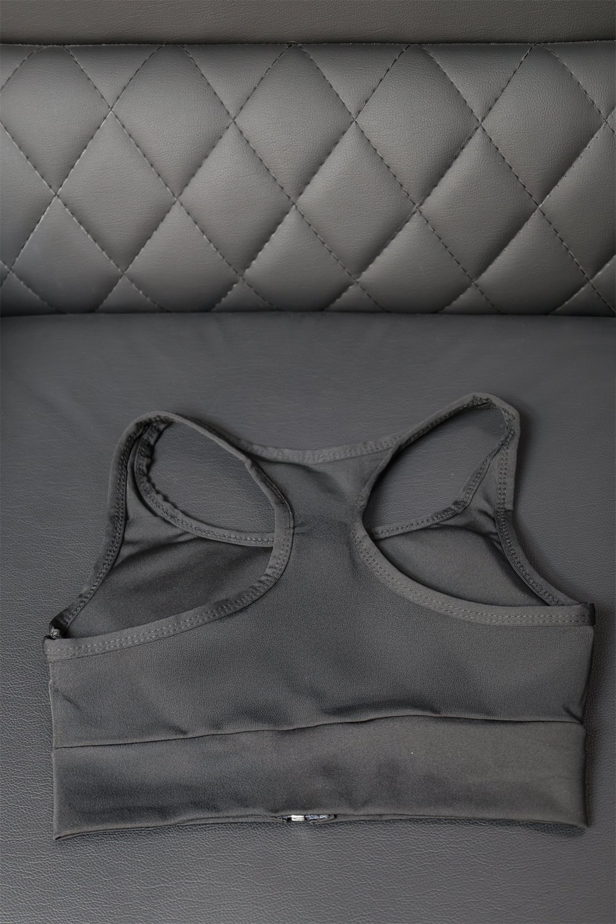Fermuar Detaylı Markalı Spor Crop