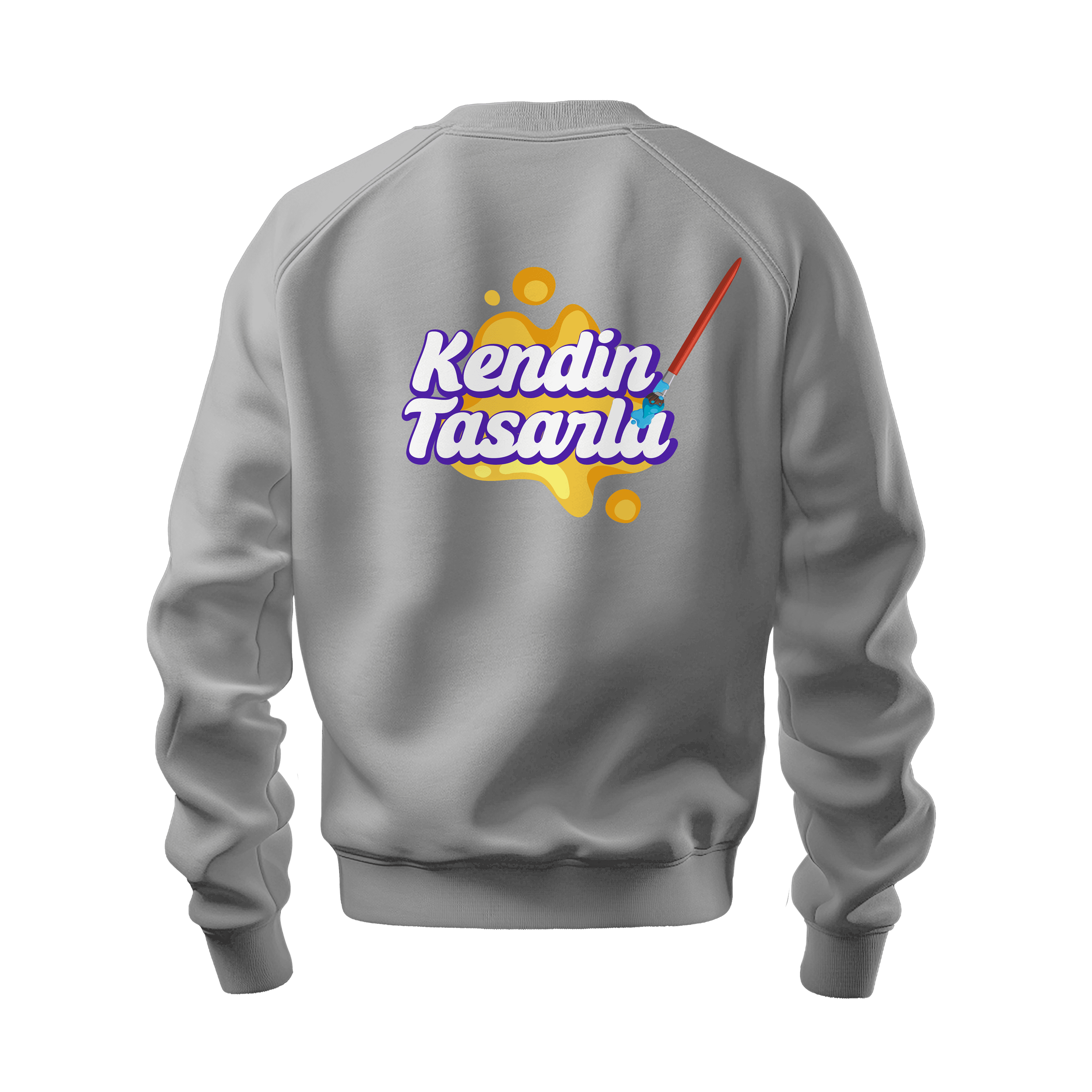 Erkek Basic Sweatshirt Gri Tarzını Yarat 🎨🖌️