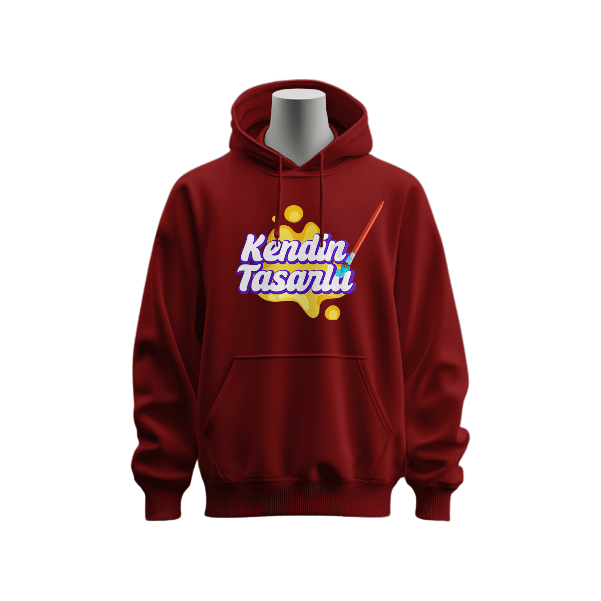 Kırmızı Basic Regular Hoodie Tarzını Yarat 🎨🖌️