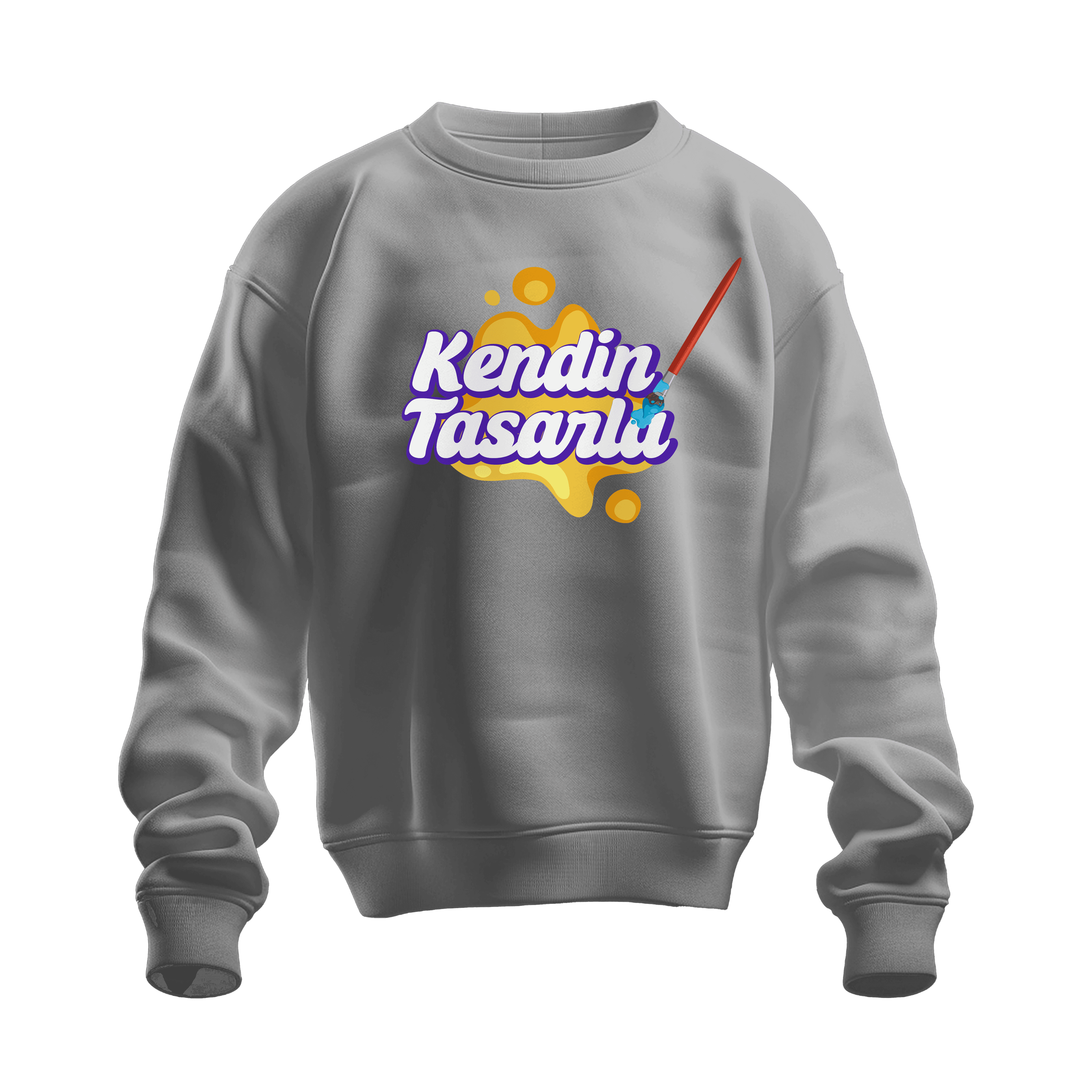 Erkek Basic Sweatshirt Gri Tarzını Yarat 🎨🖌️