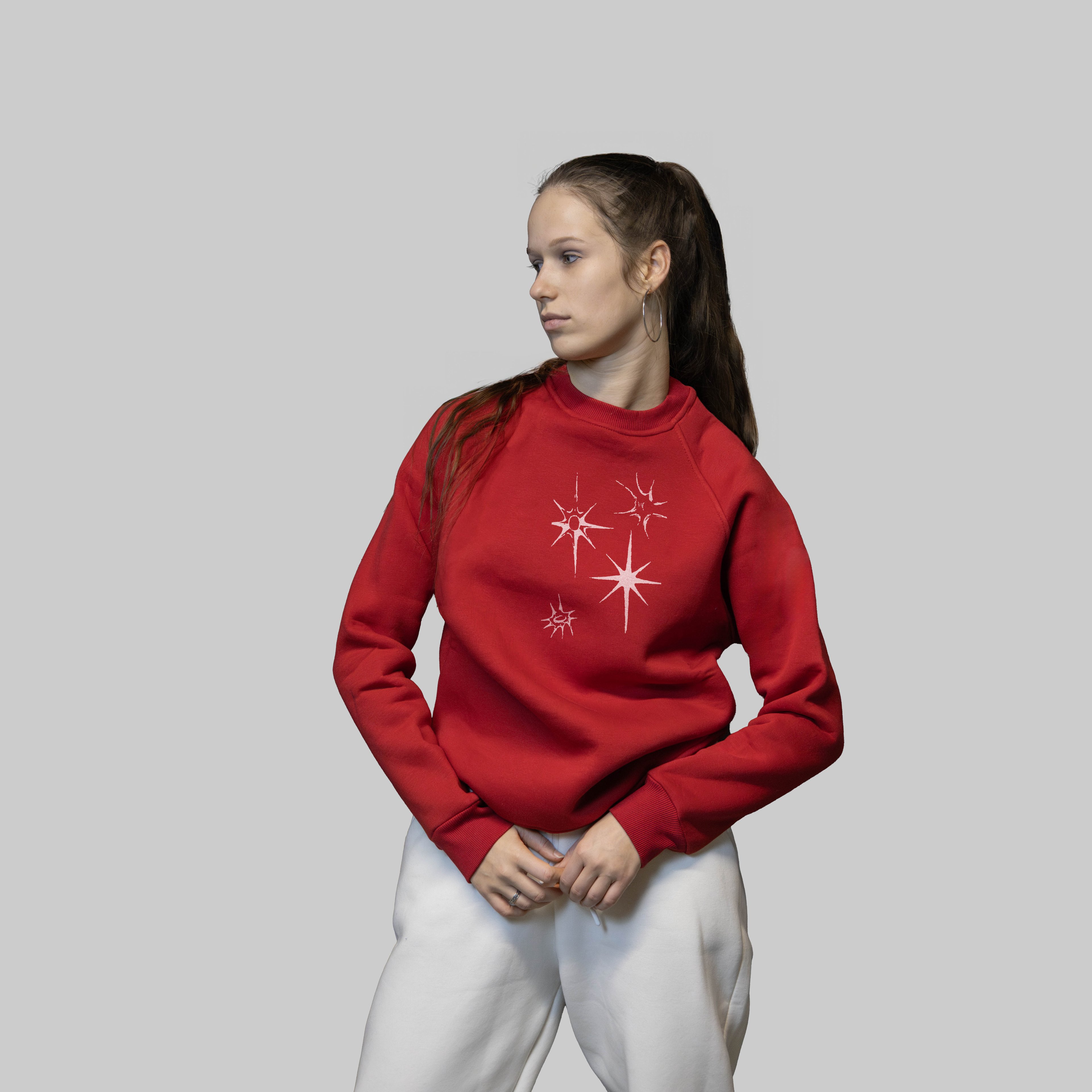 Sparkles Sweatshirt - Kırmızı