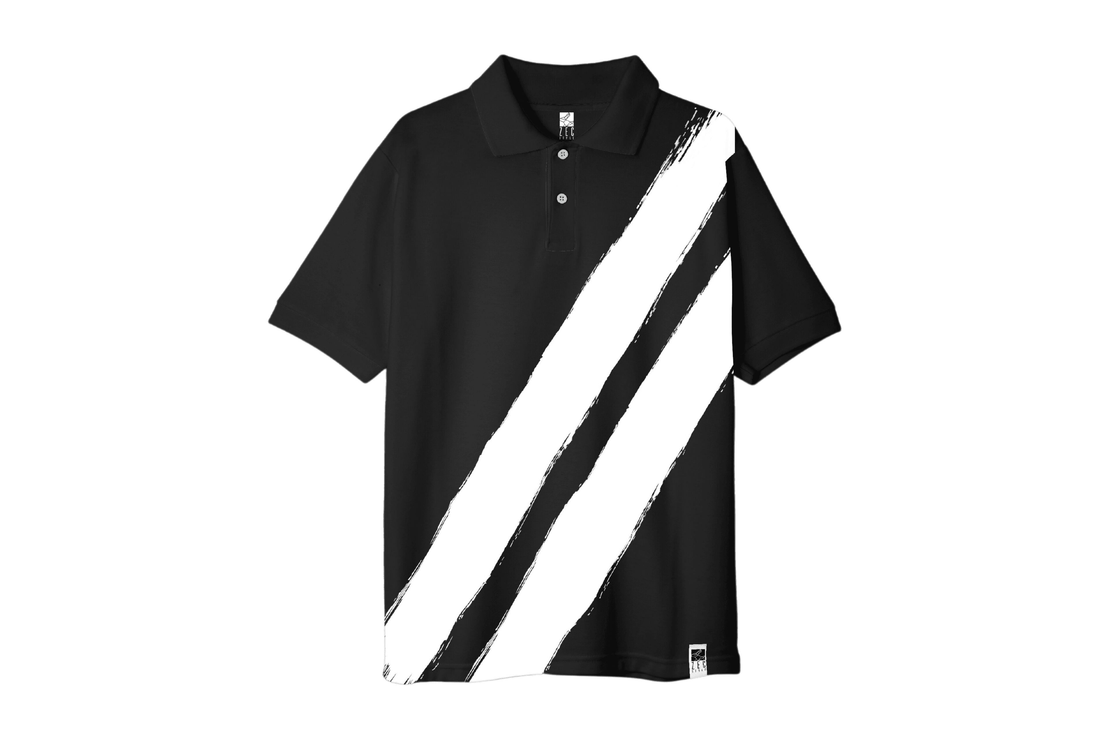 Siyah Beyaz Polo Yaka T-shirt 1SB