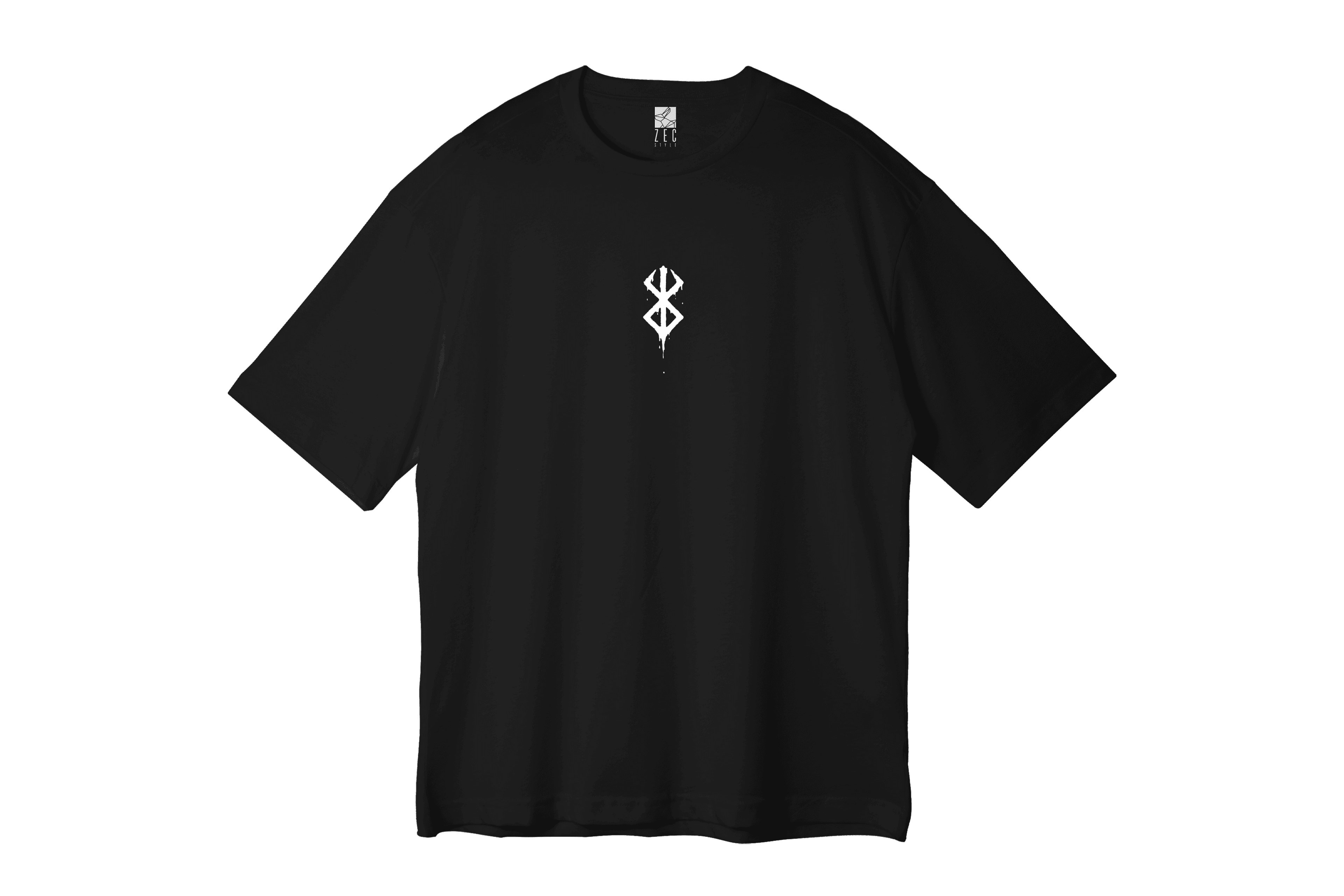 Siyah Oversize Unisex T-shirt - Berserk Sembol