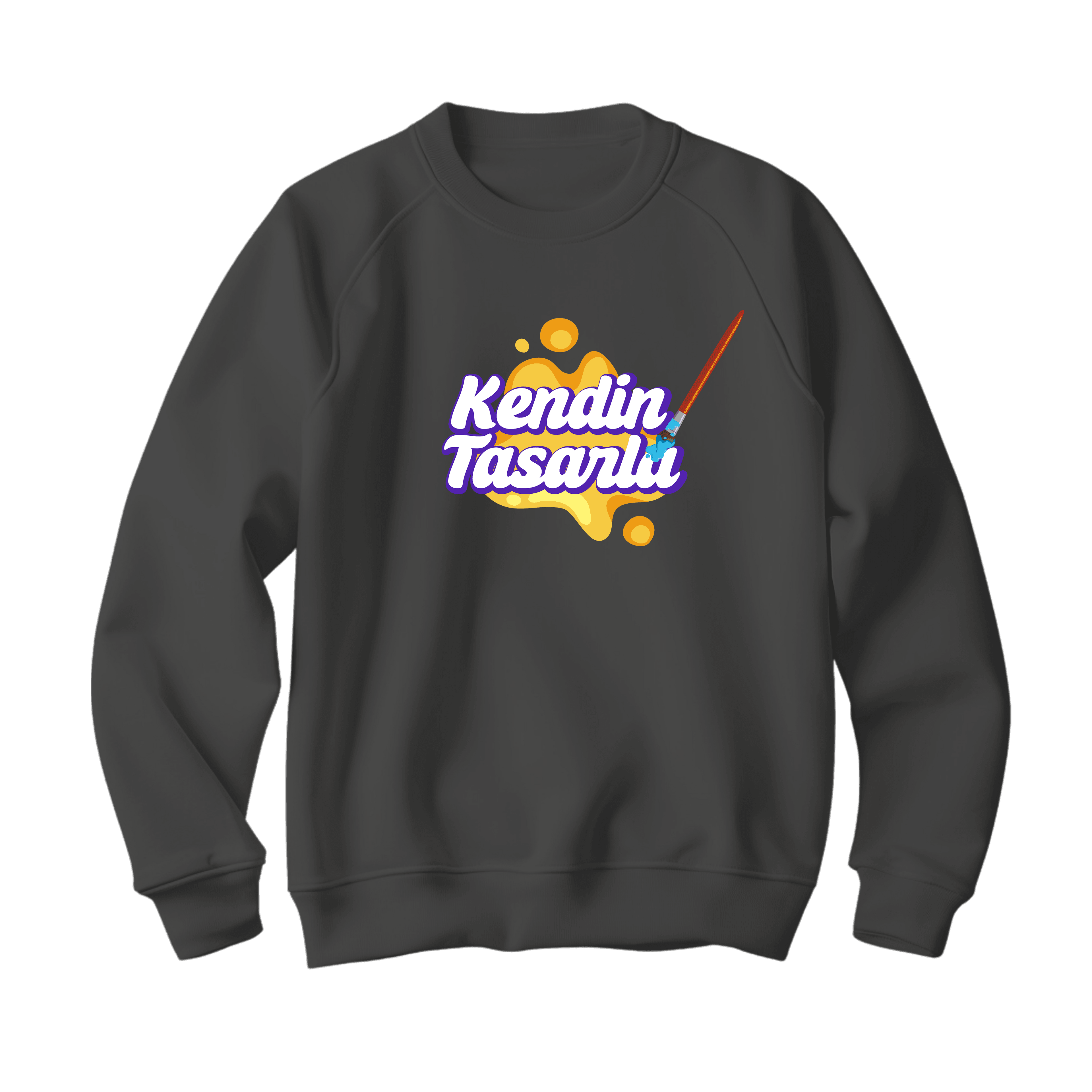 Kadın Basic Sweatshirt Antrasit Tarzını Yarat 🎨🖌️