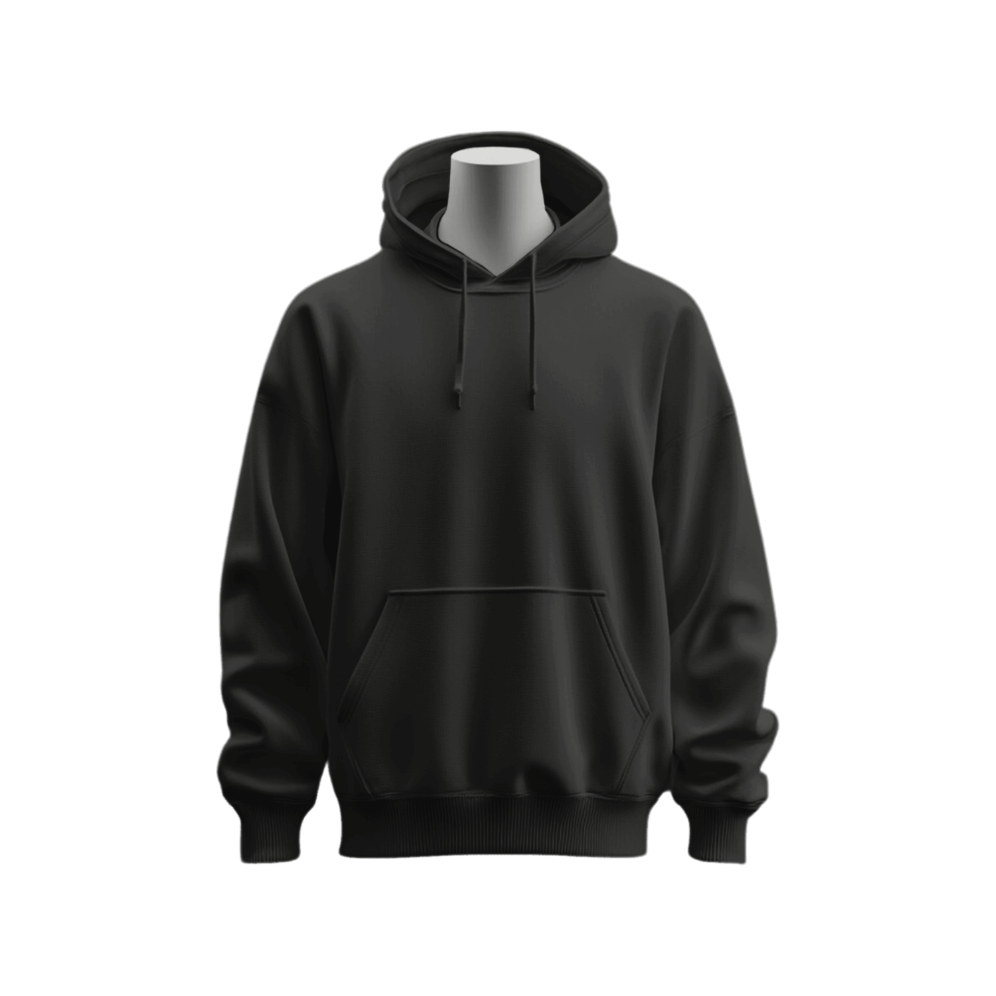 Siyah Basic Regular Hoodie