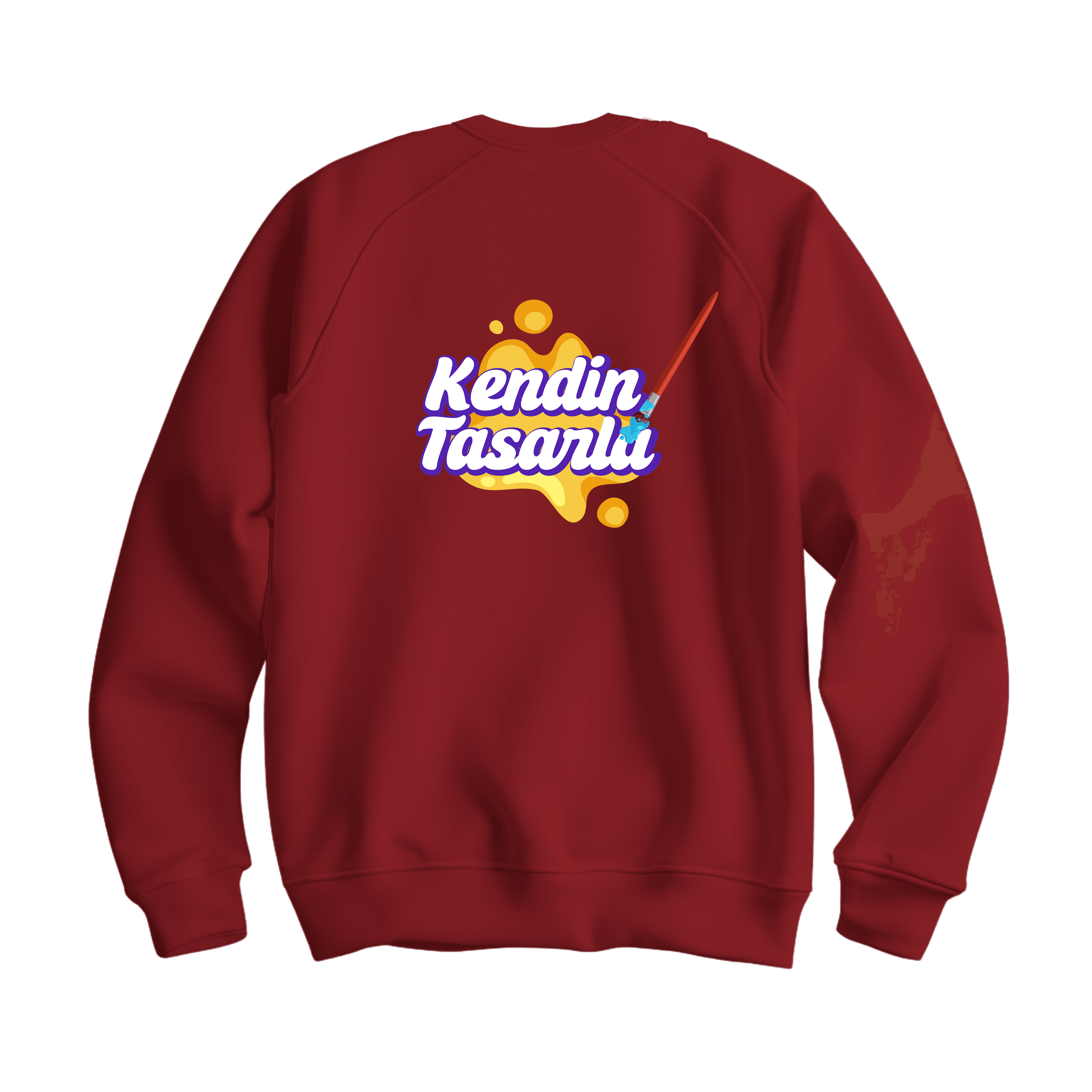 Kadın Basic Sweatshirt Kırmızı Tarzını Yarat 🎨🖌️