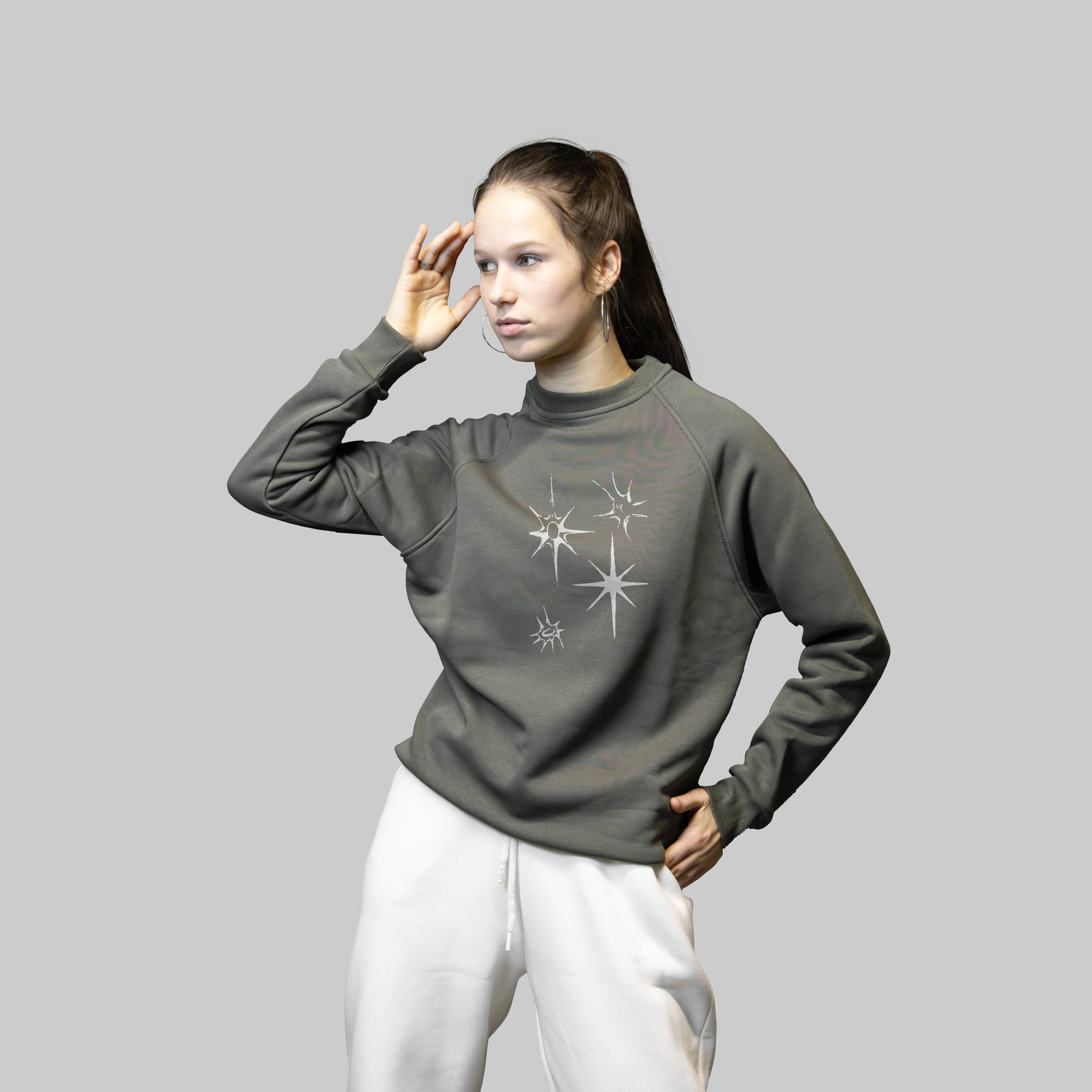 Sparkles Sweatshirt - Haki