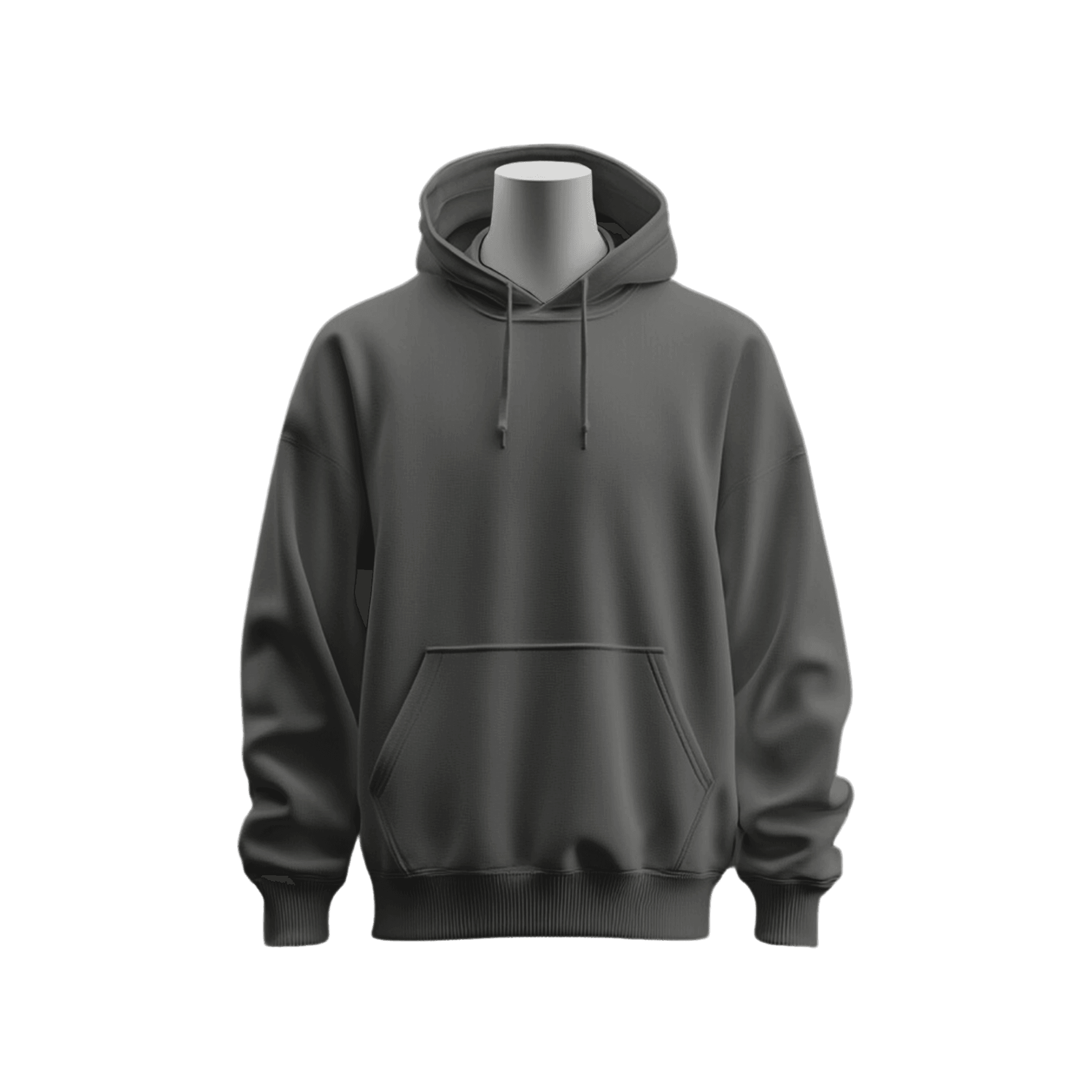 Antrasit Basic Regular Hoodie