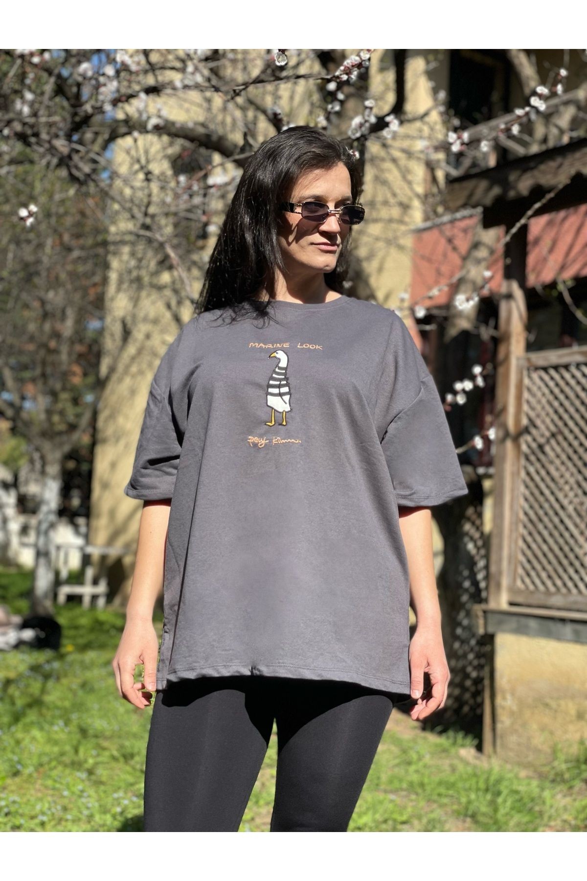 Oversize Desenli Tshirt