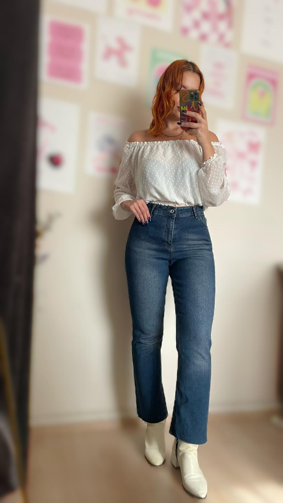 Yüksek Bel Boyfit Jean