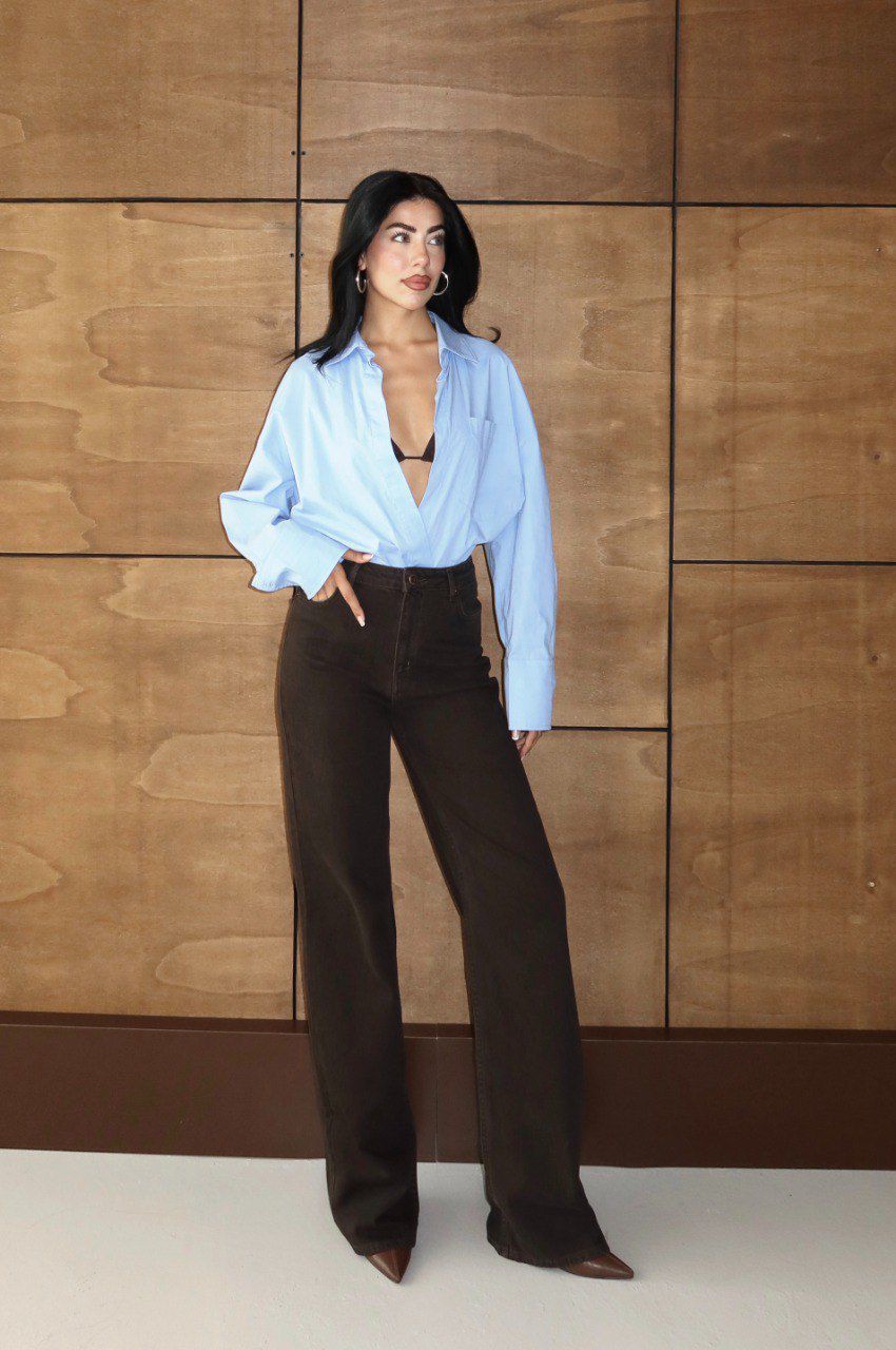 Wide Leg Jean - Acı Kahve