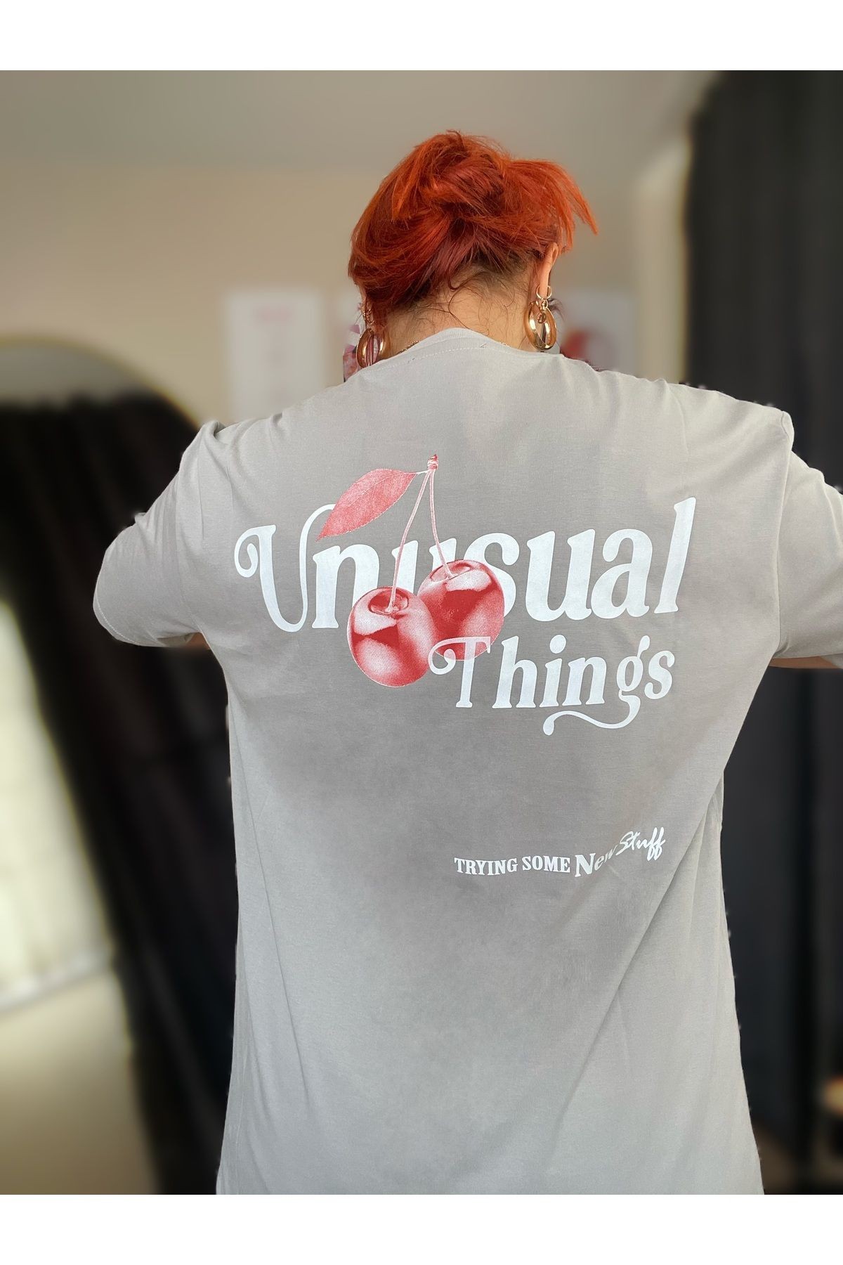Oversize Arkası Baskılı Tshirt
