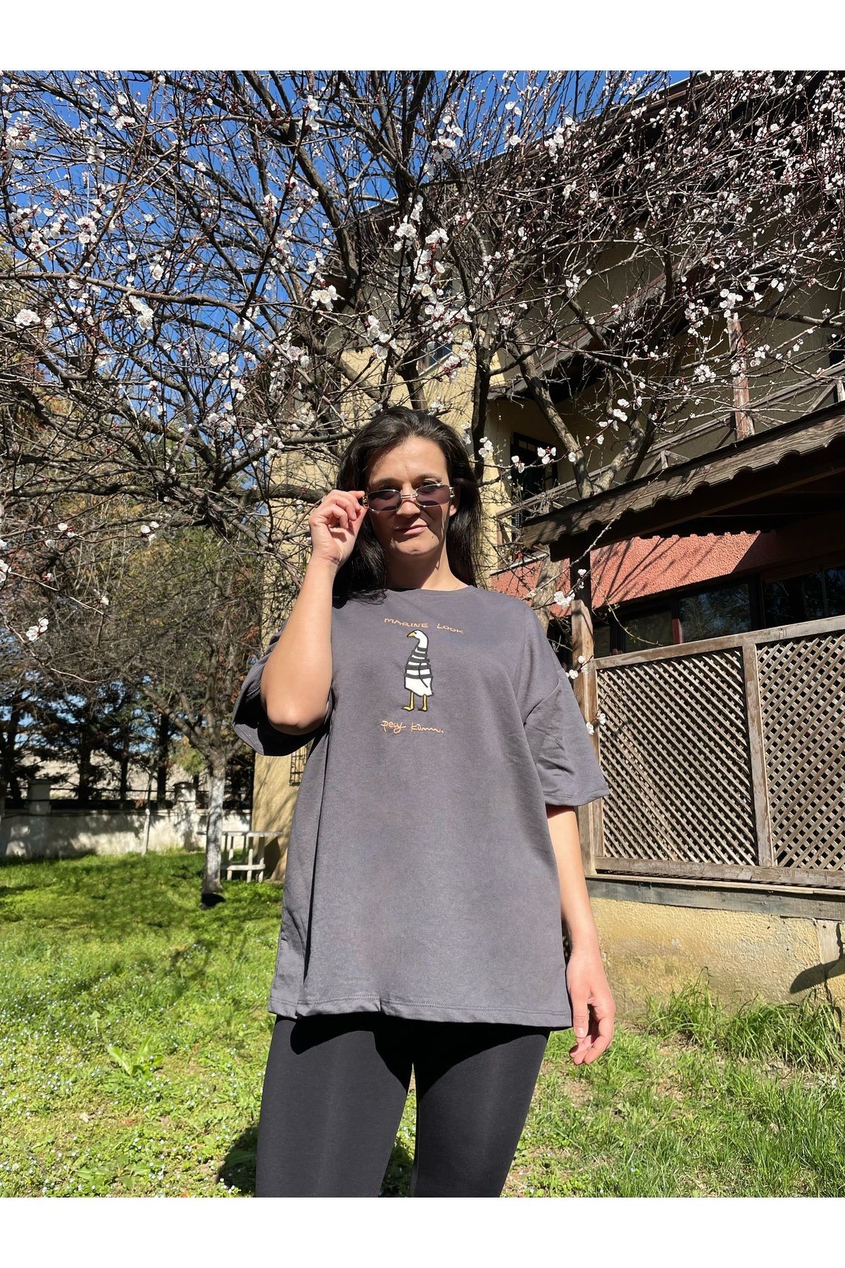Oversize Desenli Tshirt