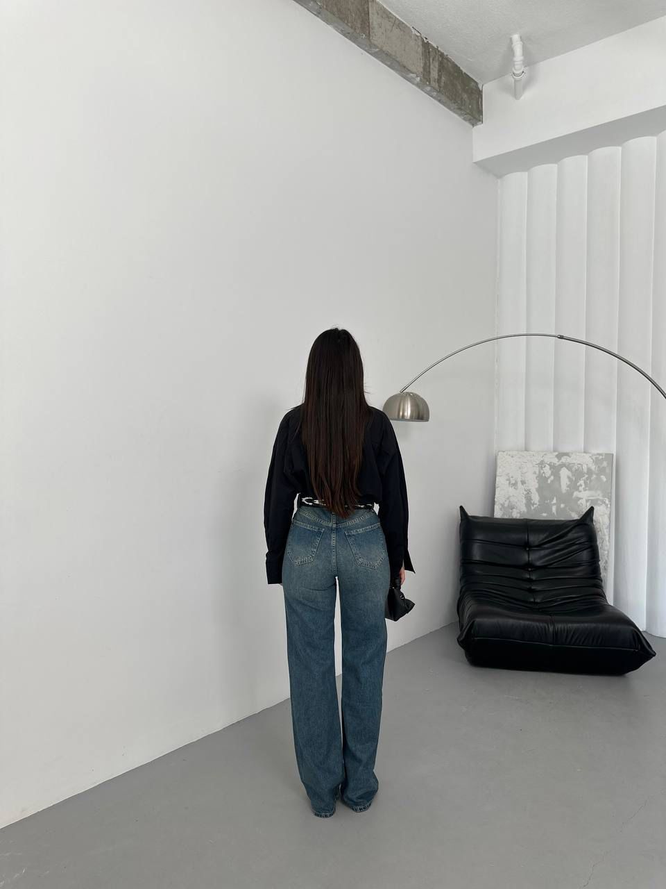 Wide Leg Eskitme Görünümlü Jean