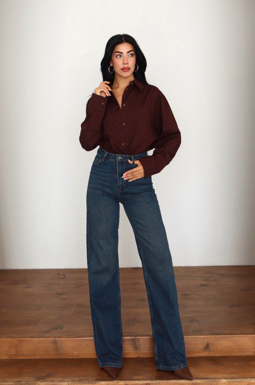 Wide Leg Jean - Dark Blue