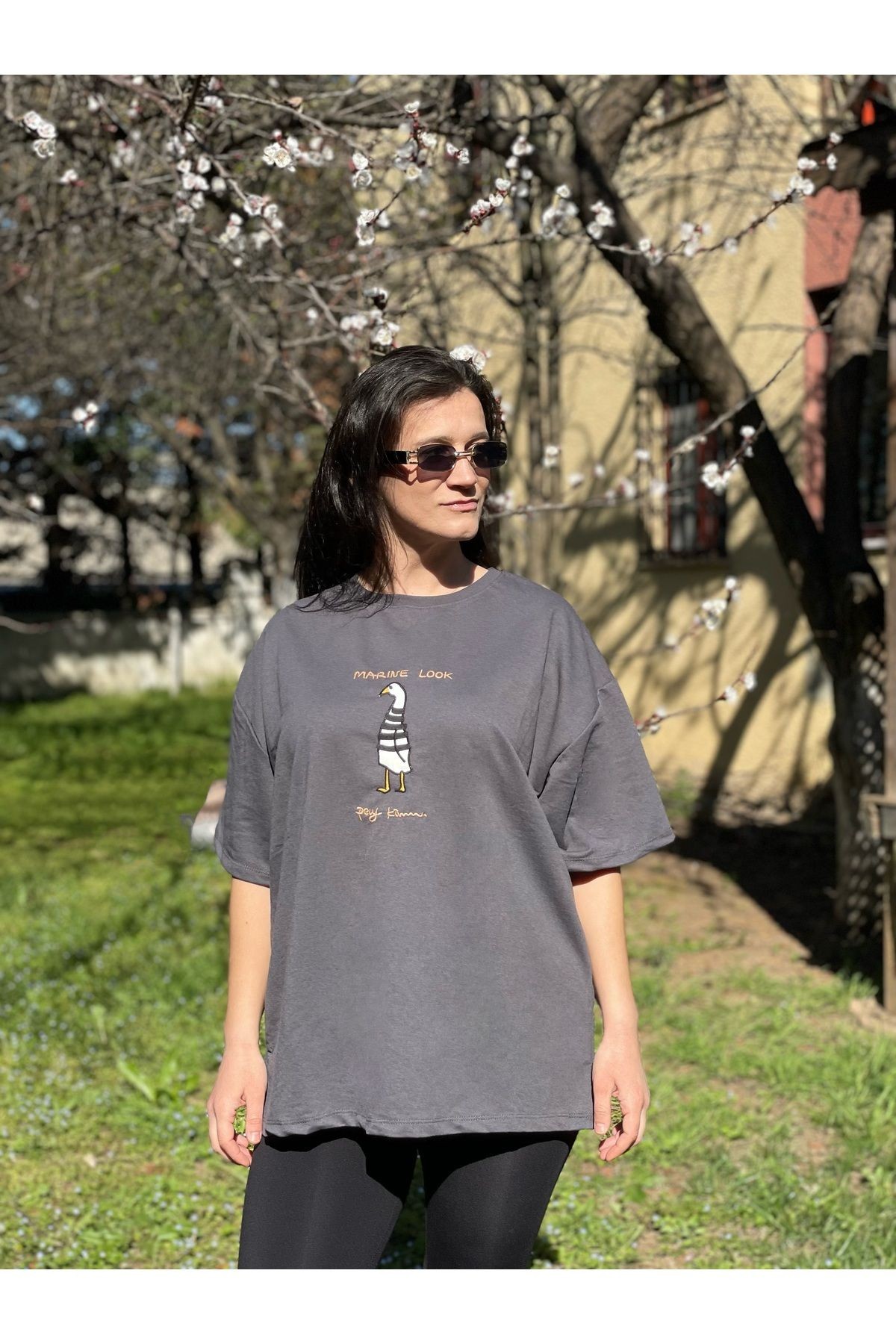 Oversize Desenli Tshirt