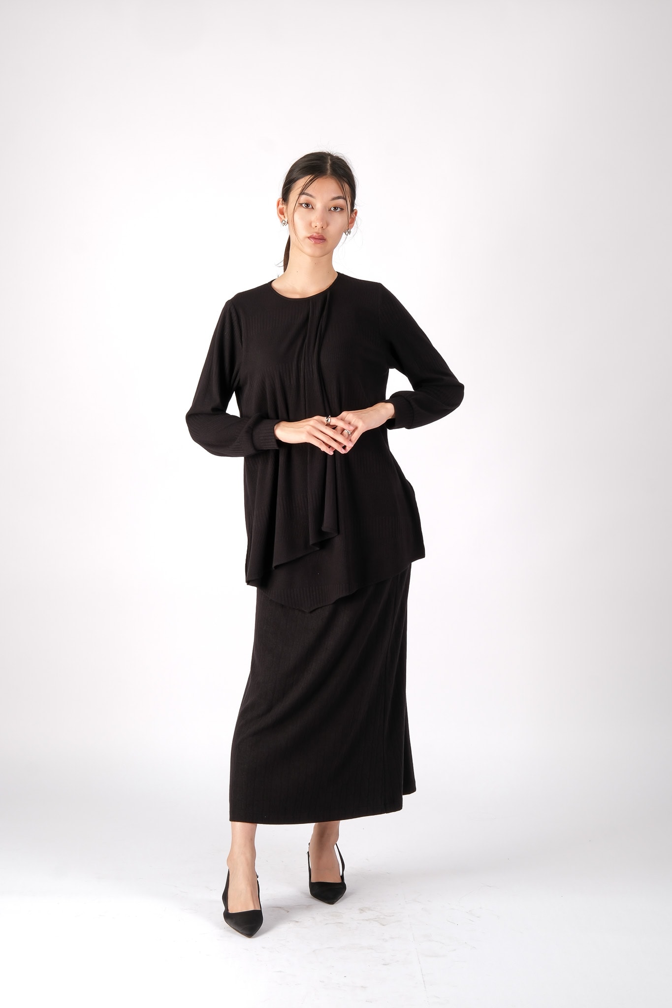 W-26-419 MASSİMO DONNA ETEK - Black