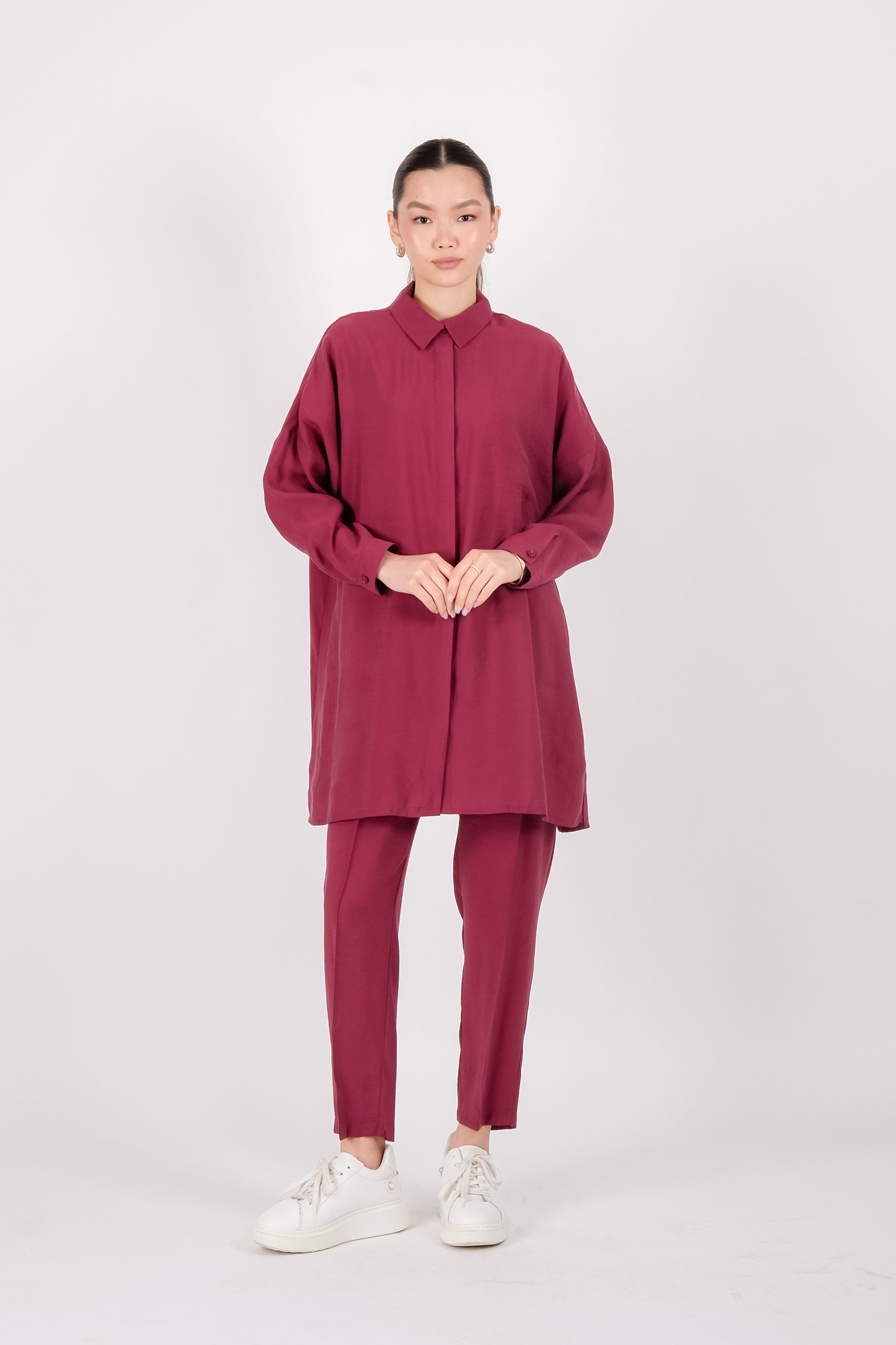 S-25-315 MASSİMO DONNA PANTOLON - Bordo
