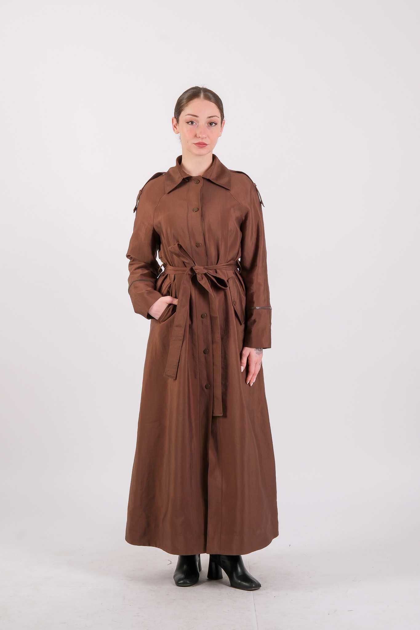 W-26-813 MASSİMO DONNA KAP - Brown
