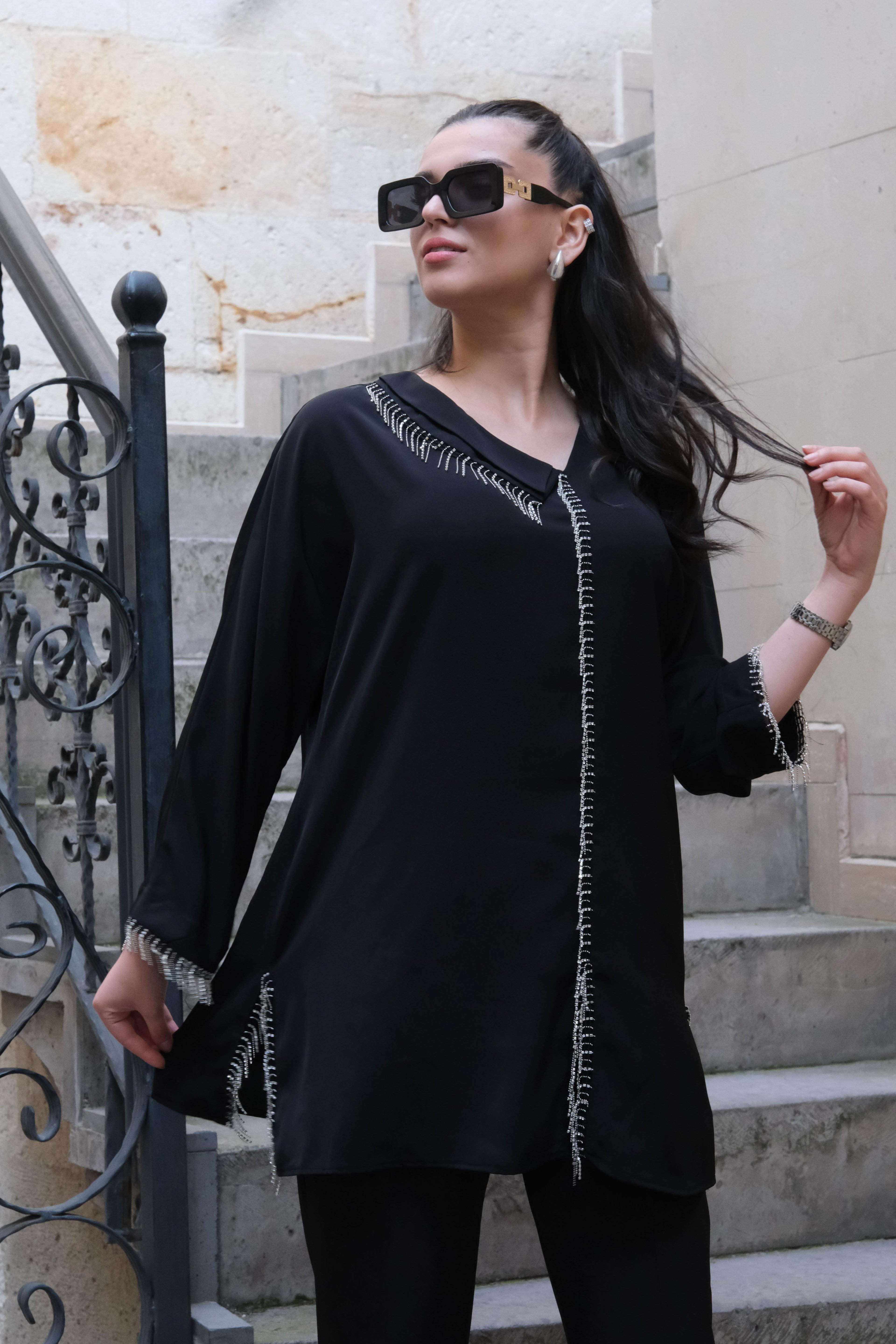 S-24-292 MASSİMO DONNA TUNİK - Siyah