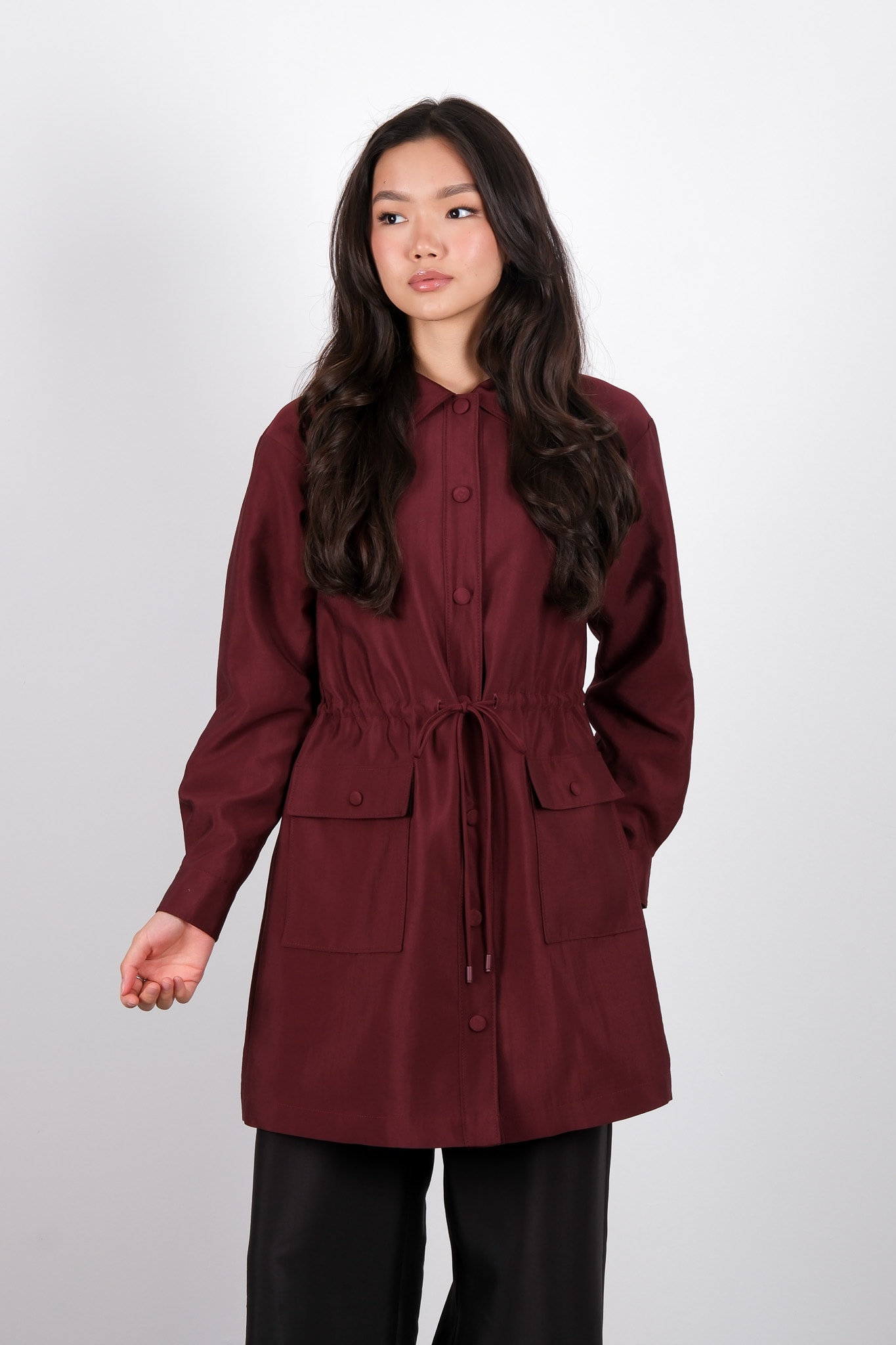W-26-246 MASSİMO DONNA KAP - Burgundy