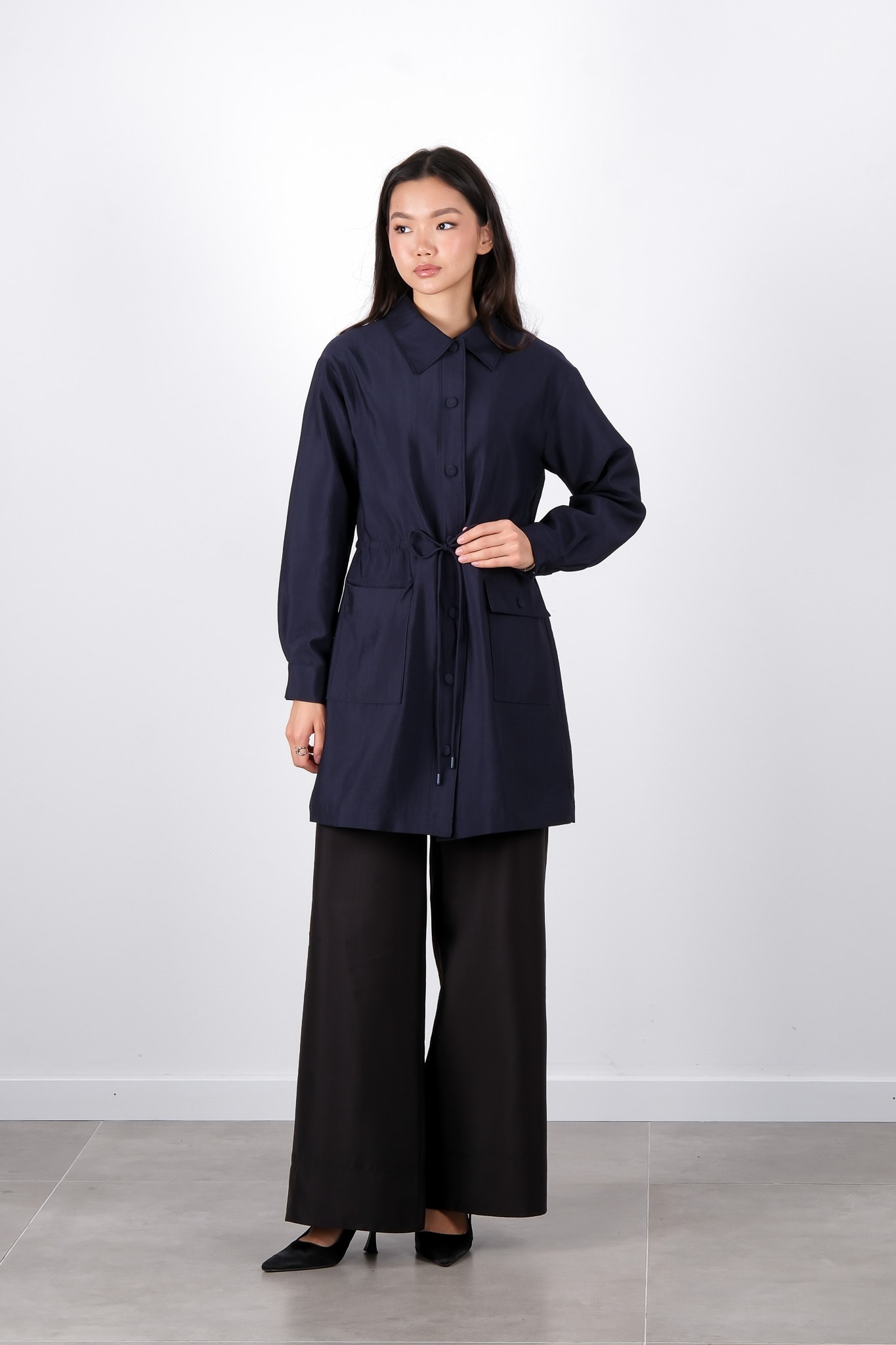 W-26-246 MASSİMO DONNA KAP - Navy blue