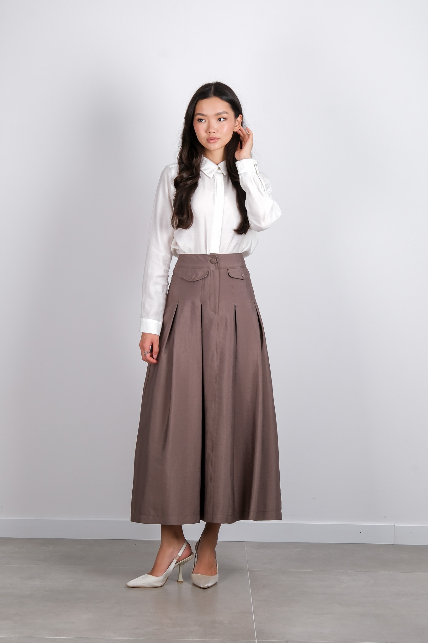 W-26-413 MASSİMO DONNA ETEK - Mink