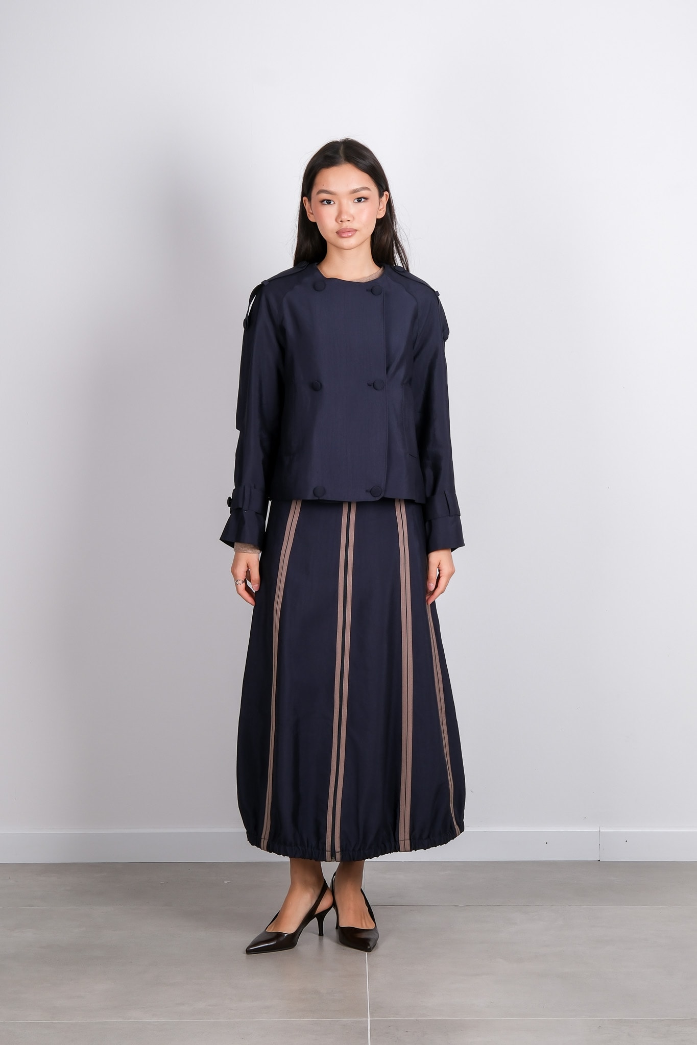 W-26-471 MASSİMO DONNA ETEK - Navy blue