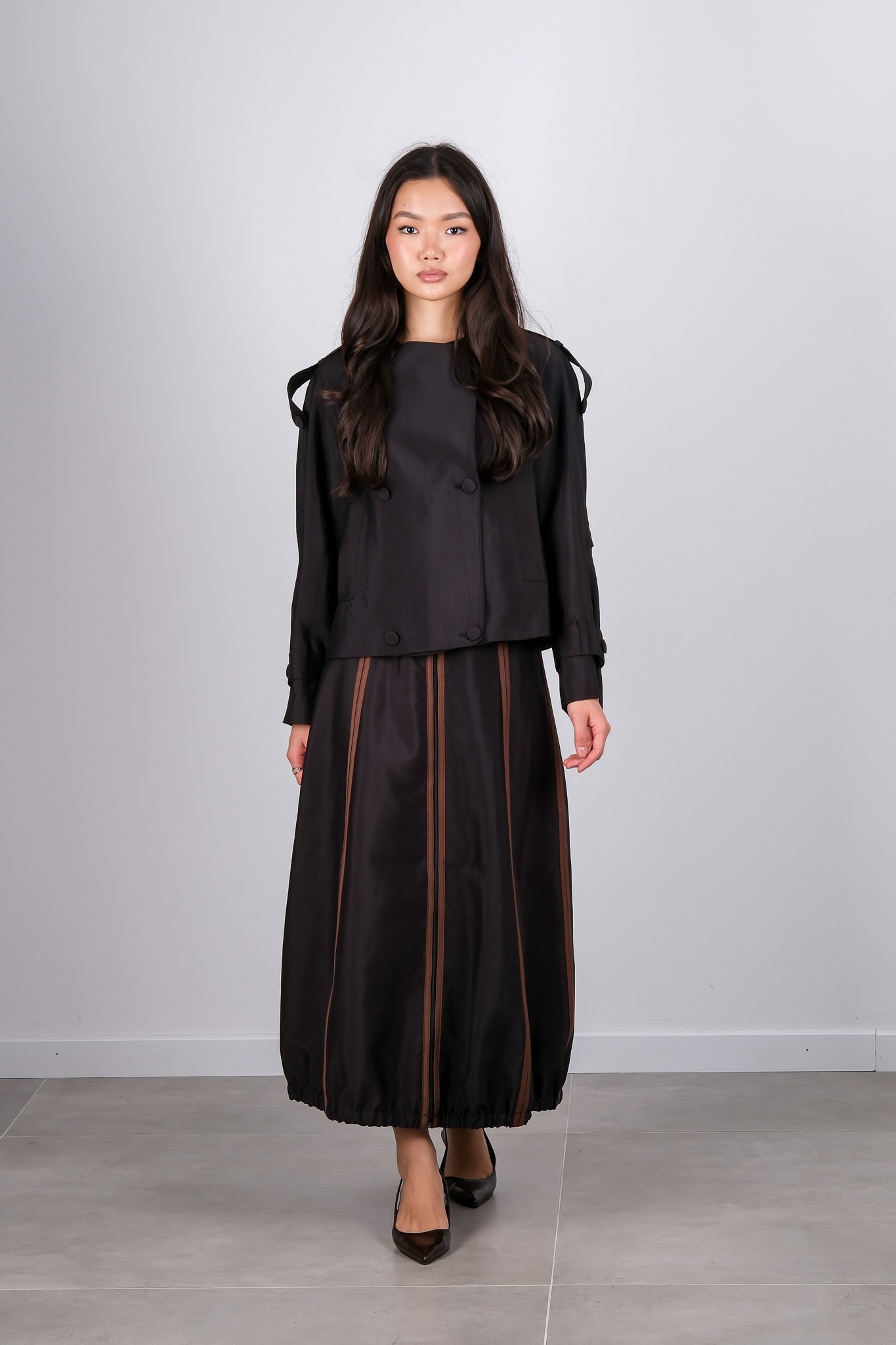 W-26-471 MASSİMO DONNA ETEK - Black