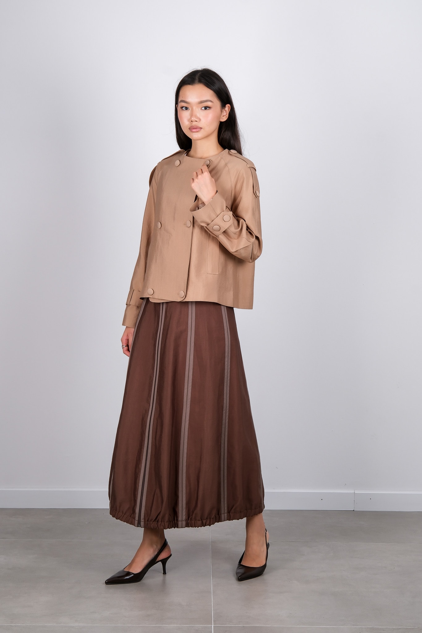 W-26-471 MASSİMO DONNA ETEK - Brown