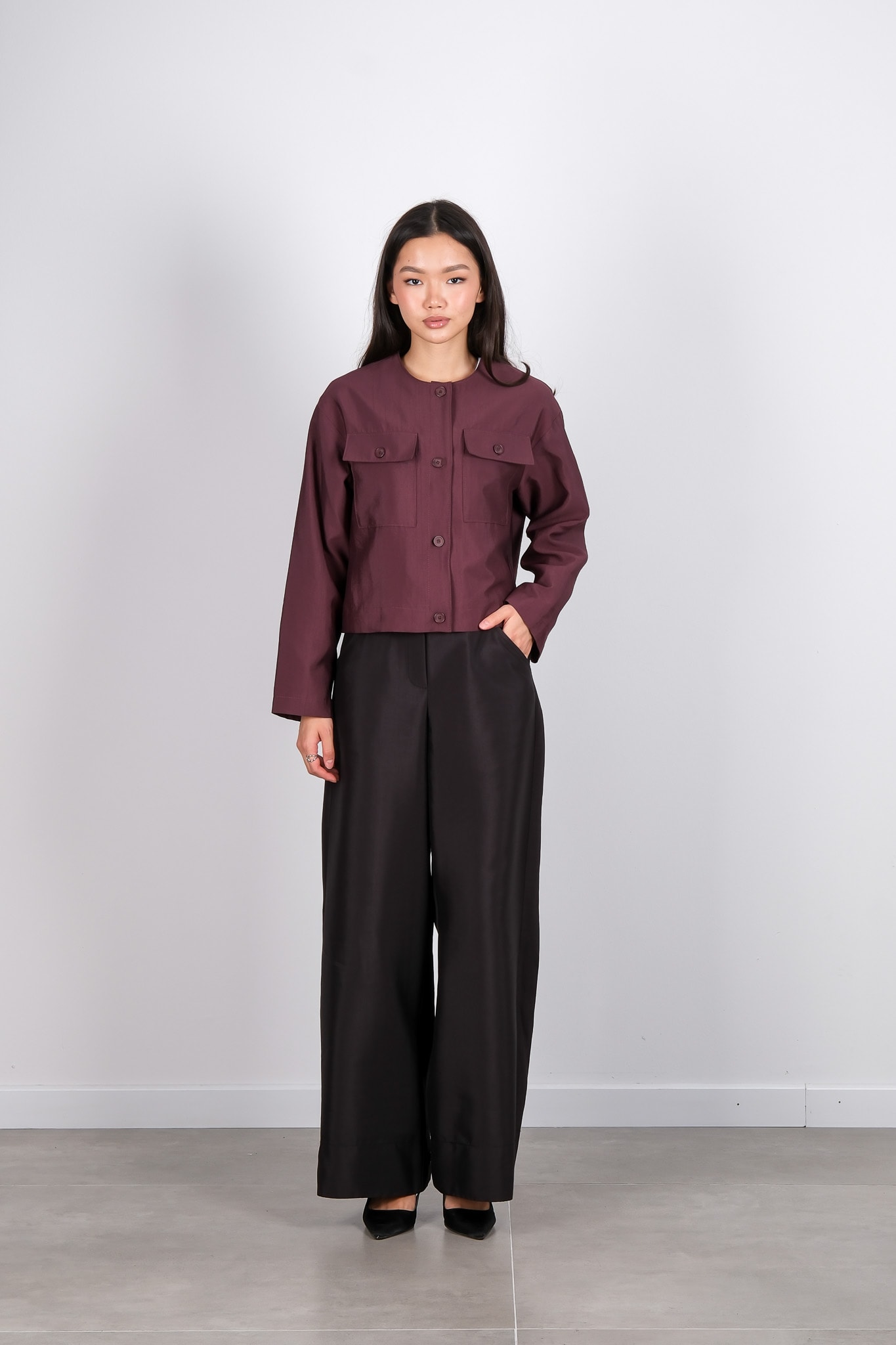 W-26-118 MASSİMO DONNA CEKET - Plum