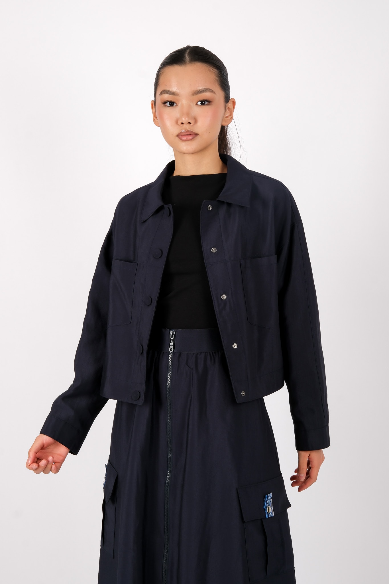 W-26-115 MASSİMO DONNA CEKET - Navy blue