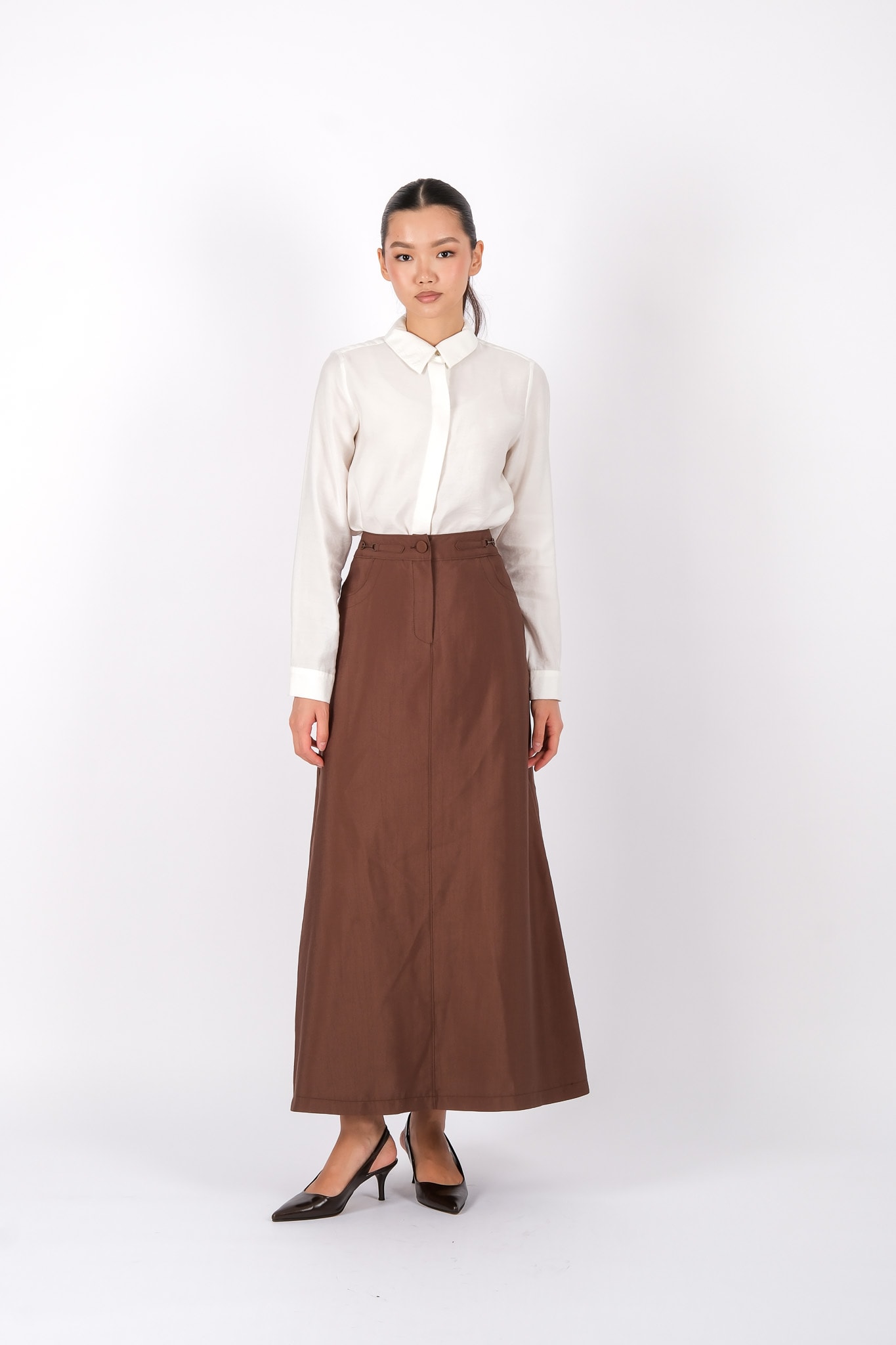 W-26-410 MASSİMO DONNA ETEK - Brown