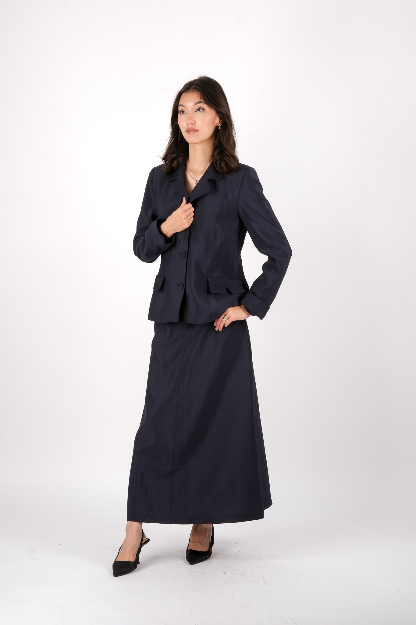 W-26-410 MASSİMO DONNA ETEK - Navy blue
