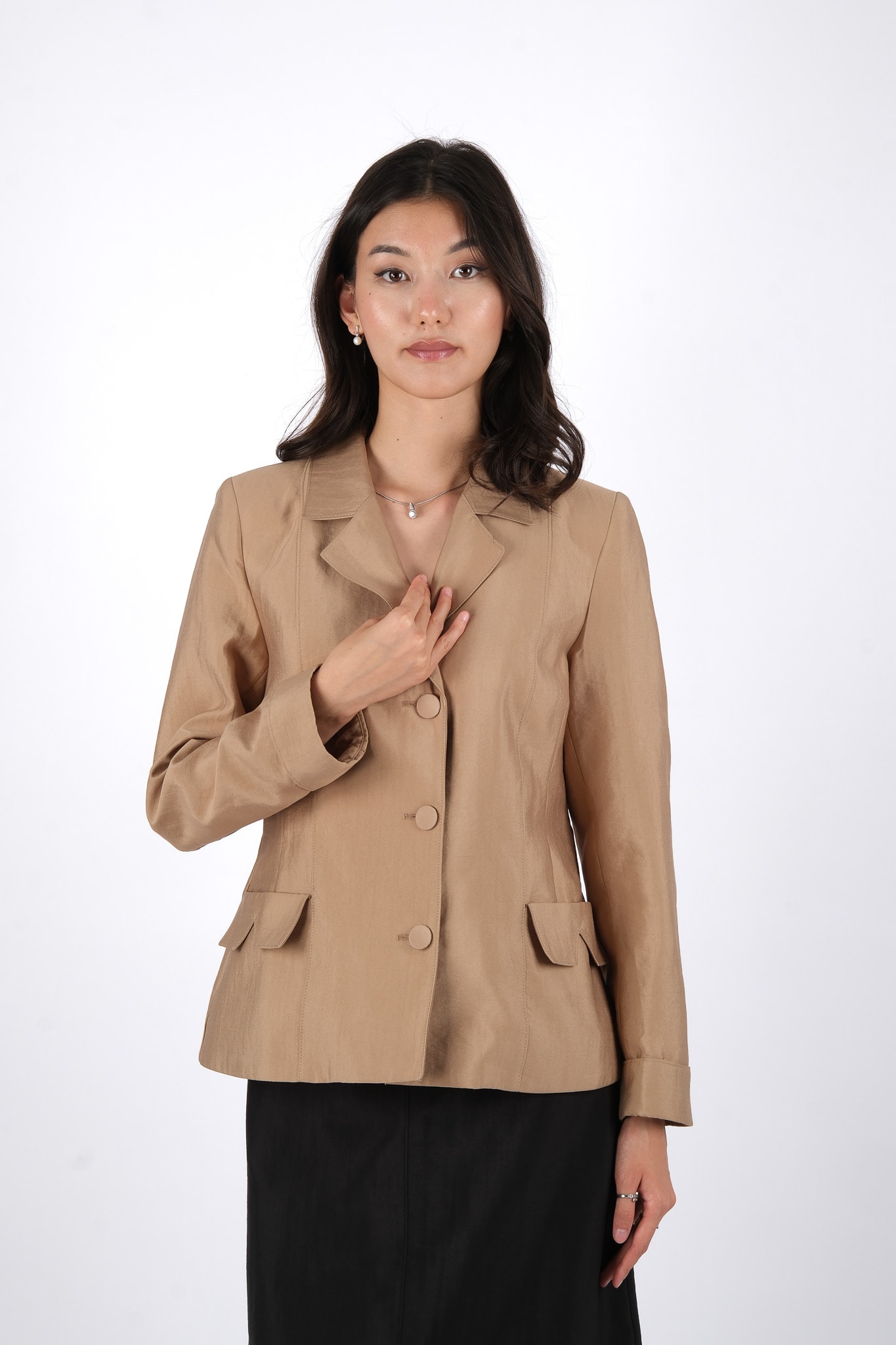 W-26-256 MASSİMO DONNA CEKET - Beige