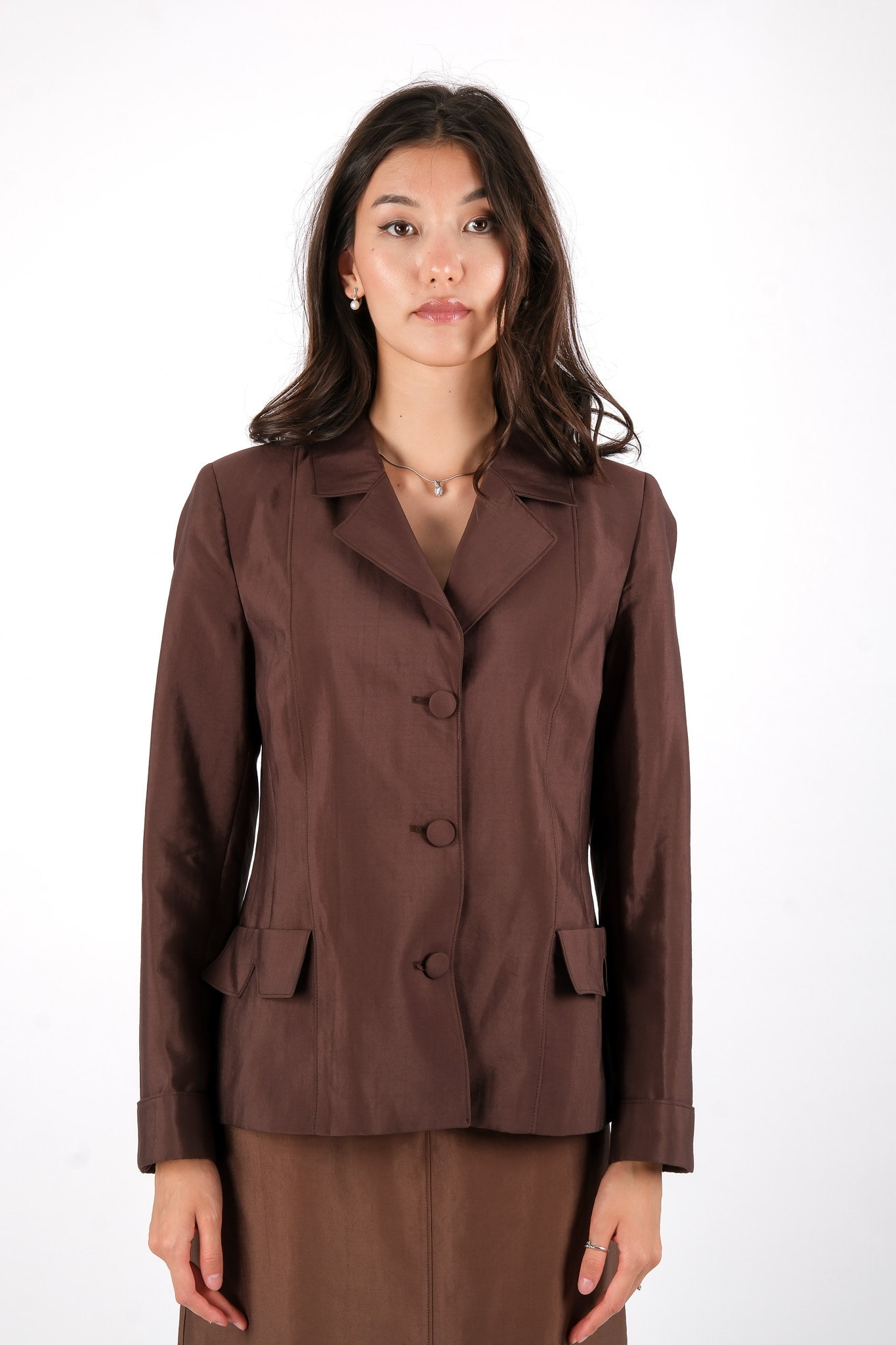 W-26-256 MASSİMO DONNA CEKET - Brown