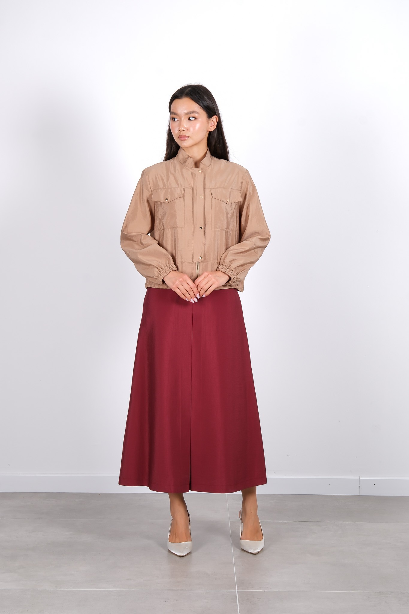 W-26-467 MASSİMO DONNA ETEK - Bordo