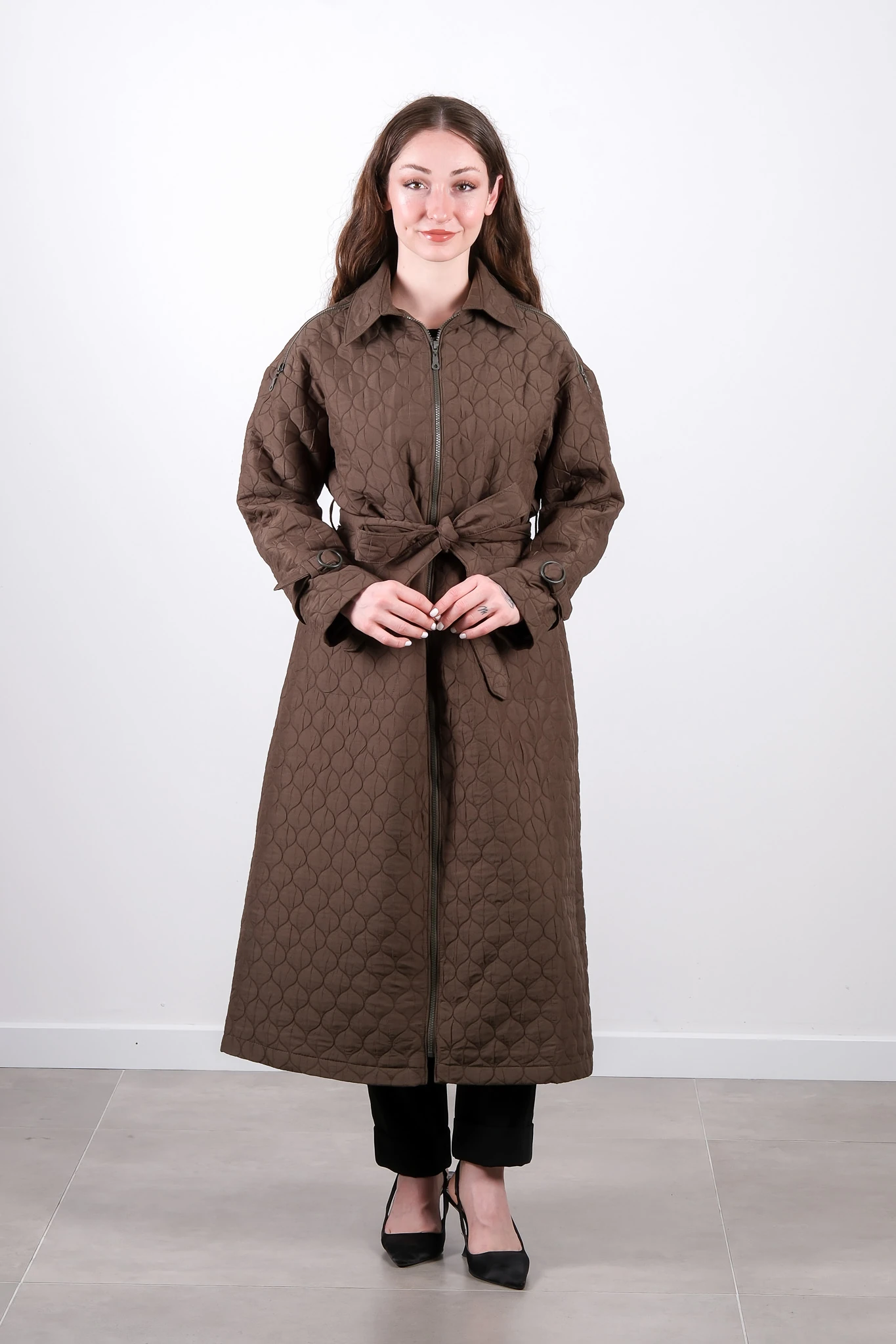 W-26-833 MASSİMO DONNA KAP - Haki