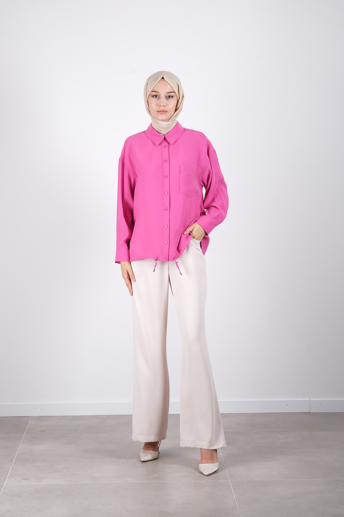 S-25-215 MASSİMO DONNA TUNİK - Fuşya