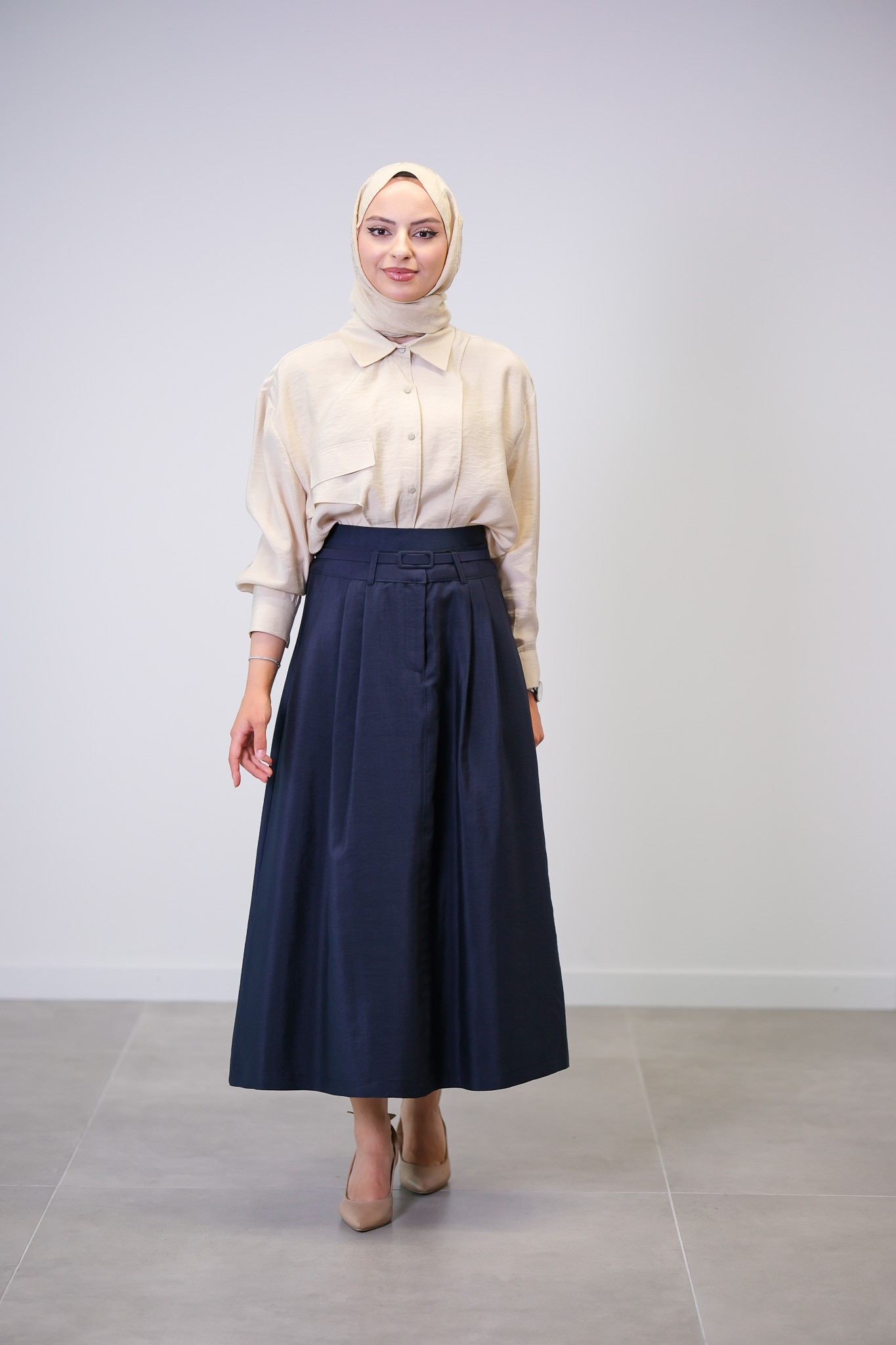 W-26-466 MASSİMO DONNA ETEK - Lacivert