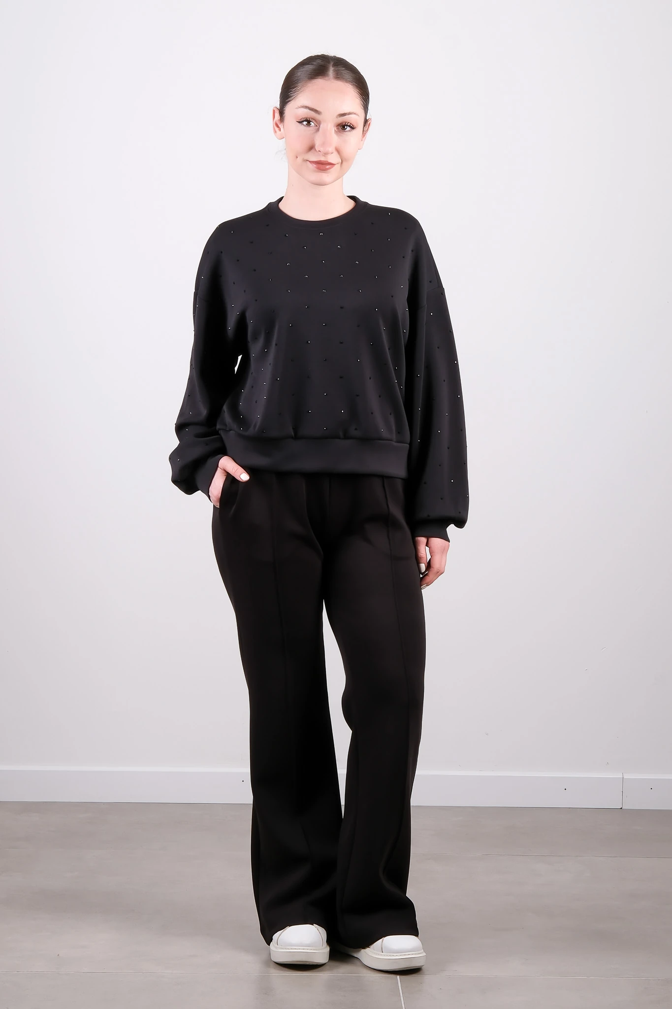 65354 ON TRİKO KAZAK - Black