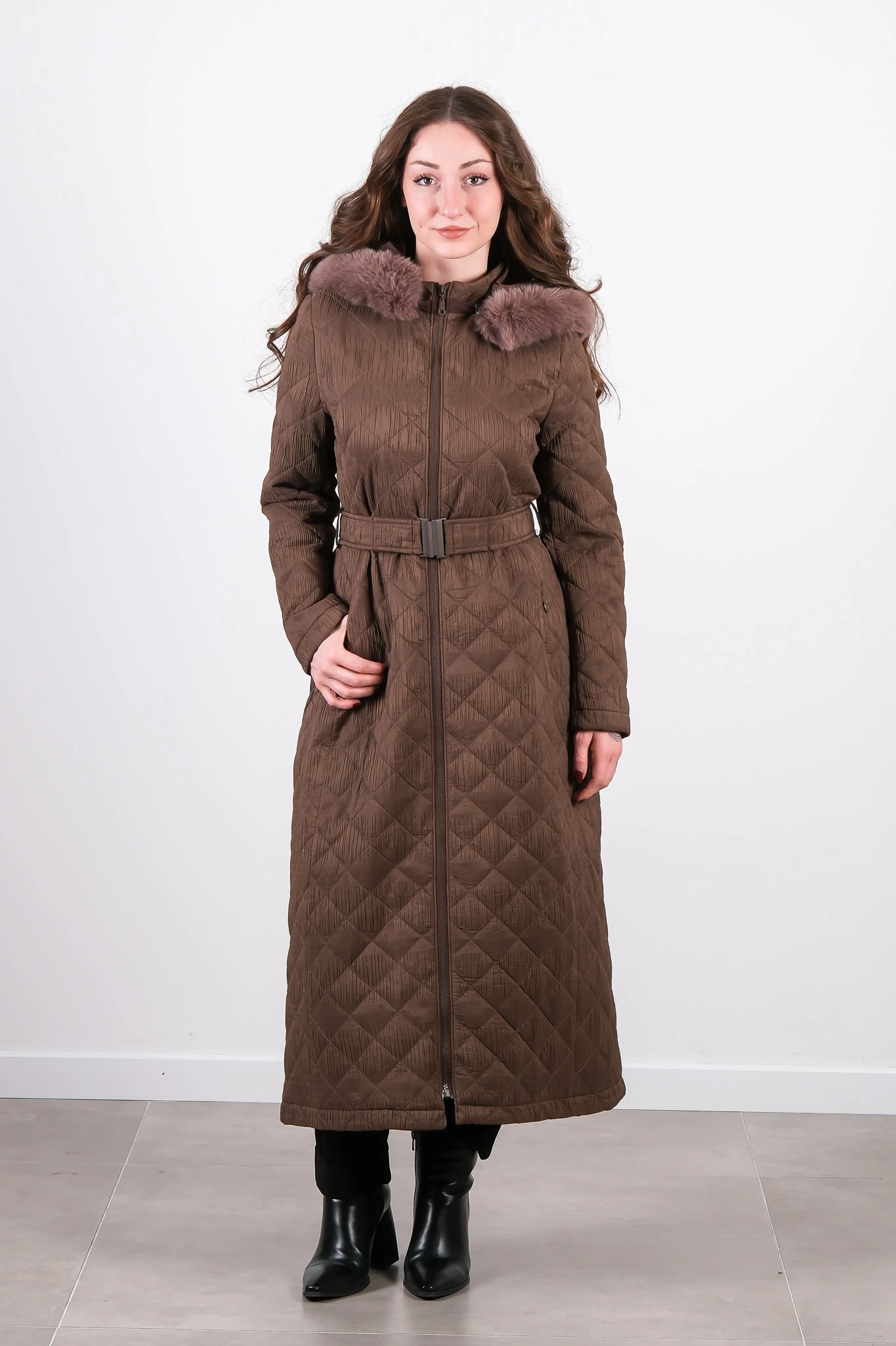 W-26-904 MASSİMO DONNA KAP - Brown