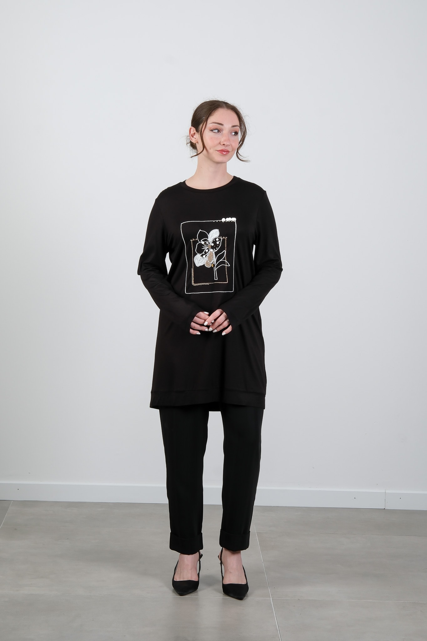 8135 LOOK TUNİK - Siyah