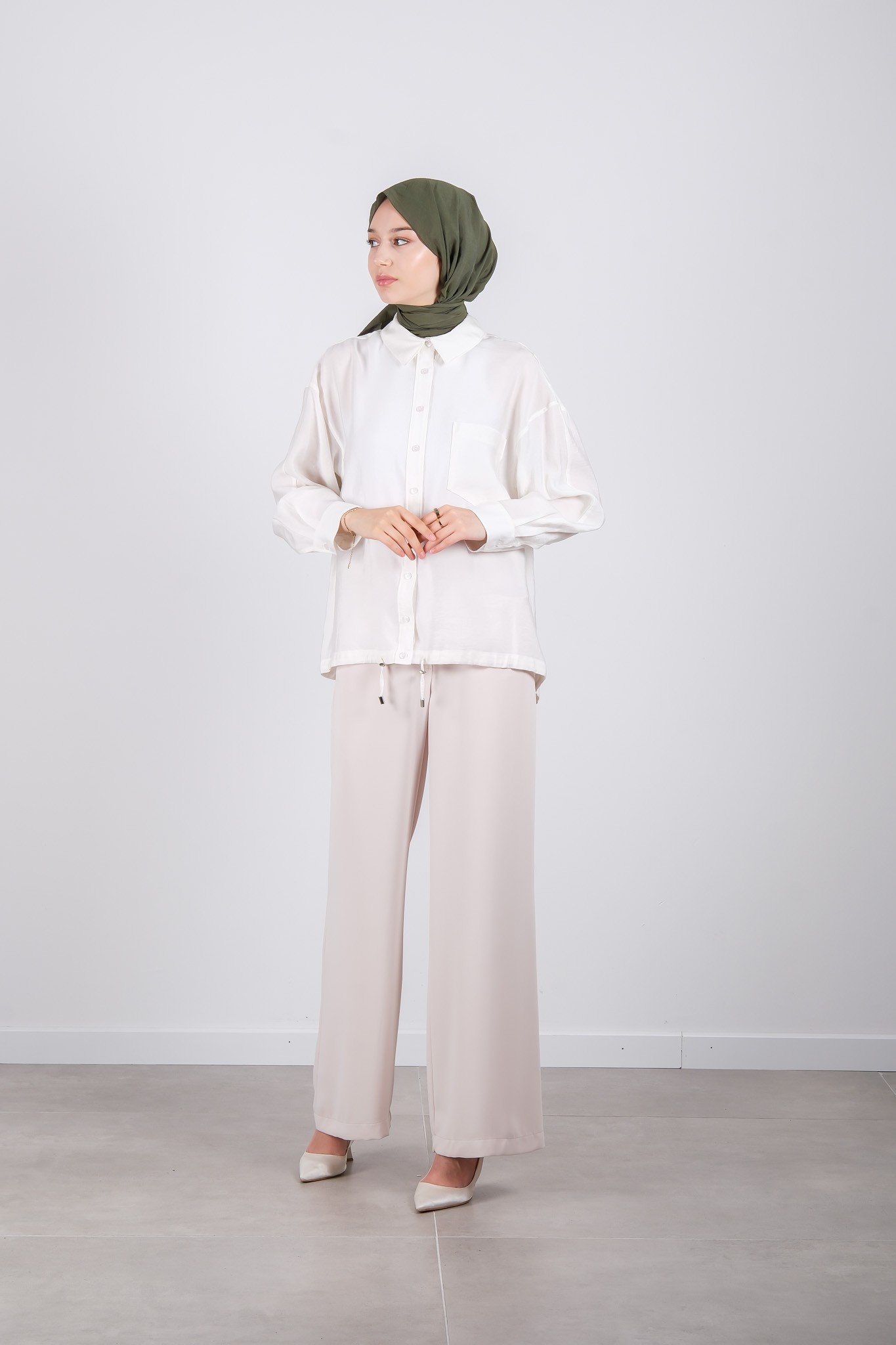 S-25-220 MASSİMO DONNA BLUZ - Ekru