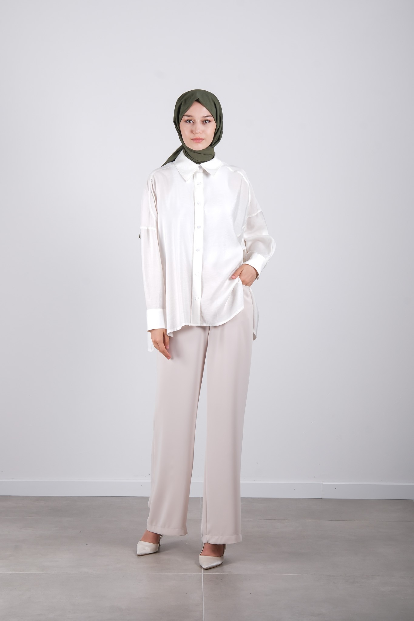 S-25-216 MASSİMO DONNA TUNİK - Ekru