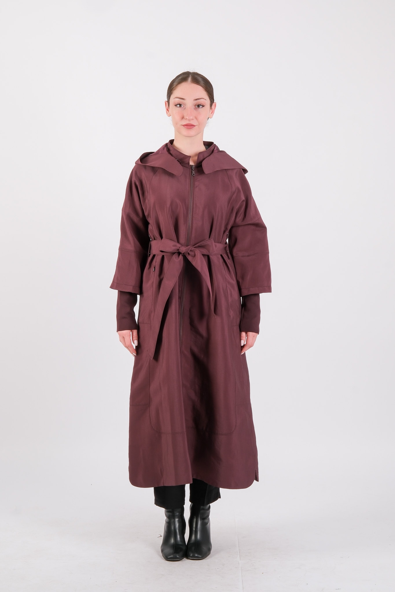 W-26-856 MASSİMO DONNA KAP - Plum