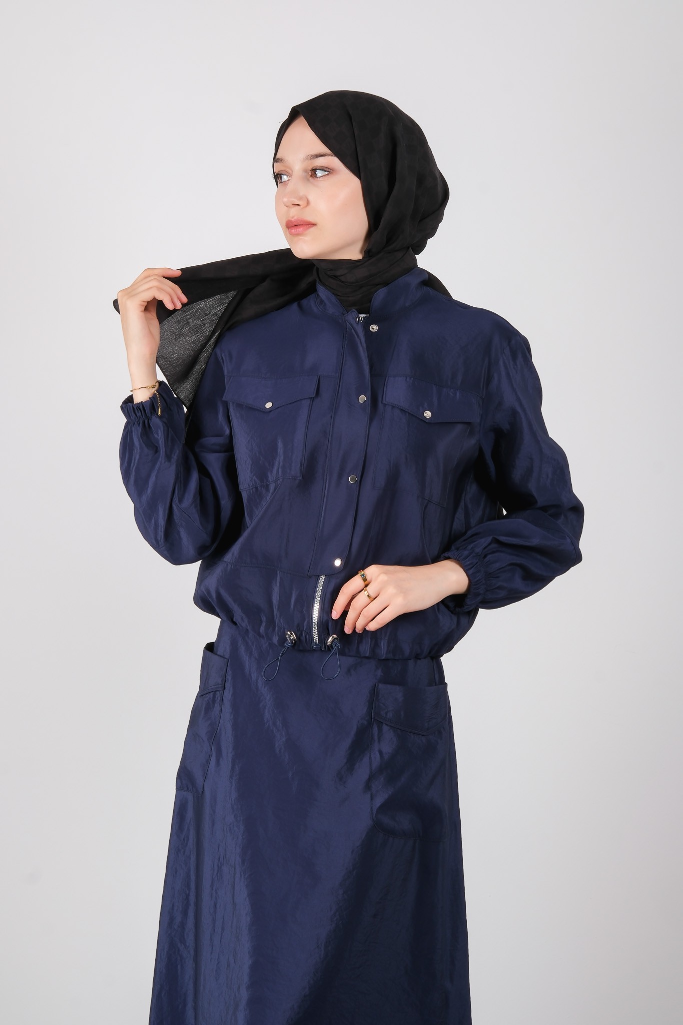 S-25-113 MASSİMO DONNA CEKET - Navy blue